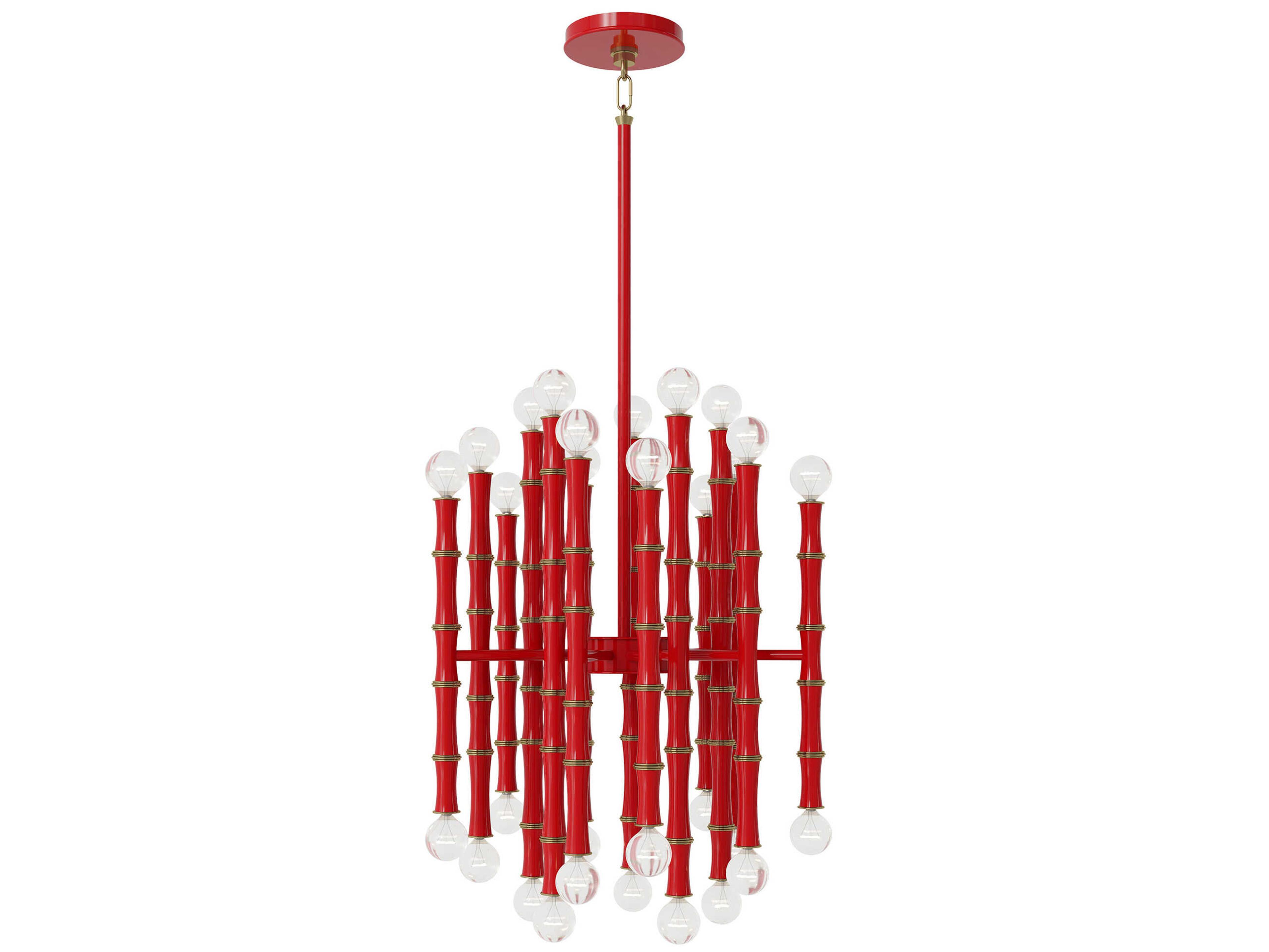 Robert Abbey Kane 30-Light Ruby Red Pendant