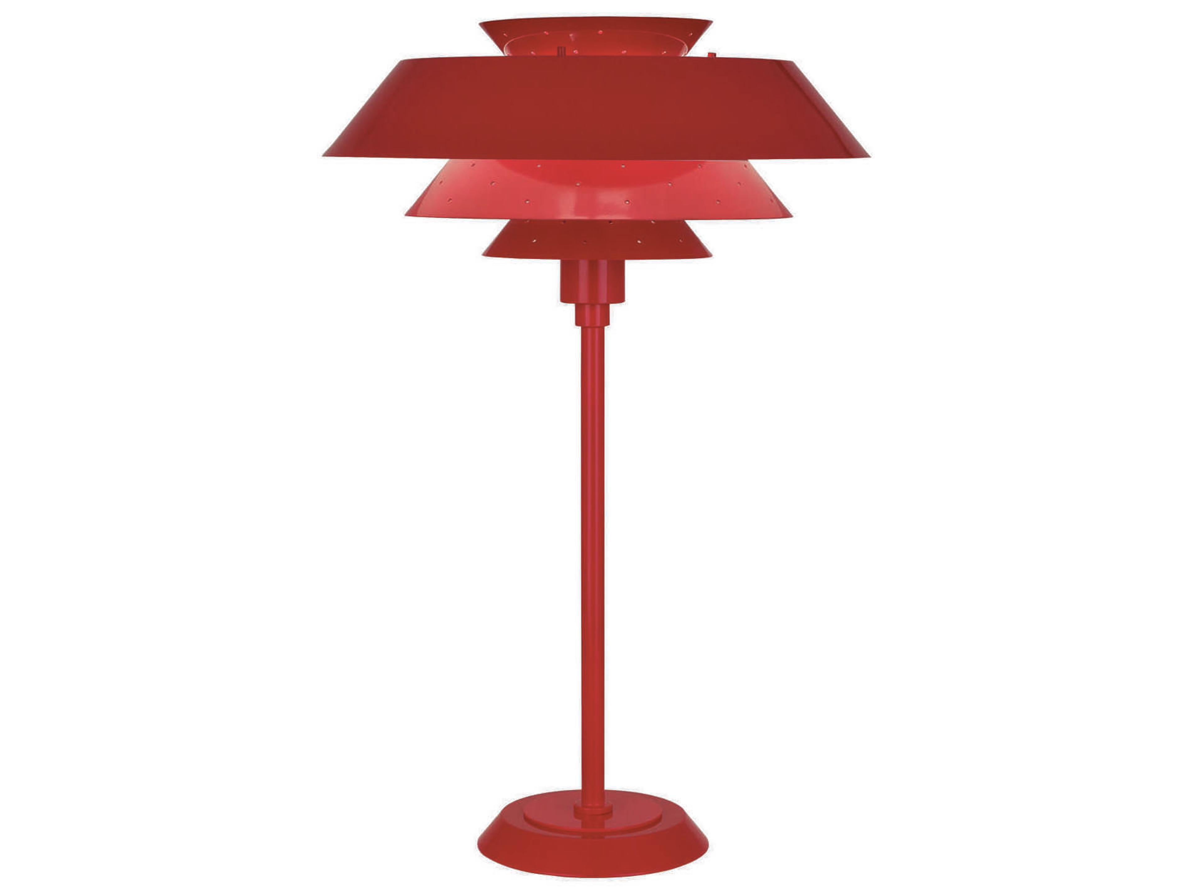 Robert Abbey Pierce Ruby Red Gloss Buffet Lamp
