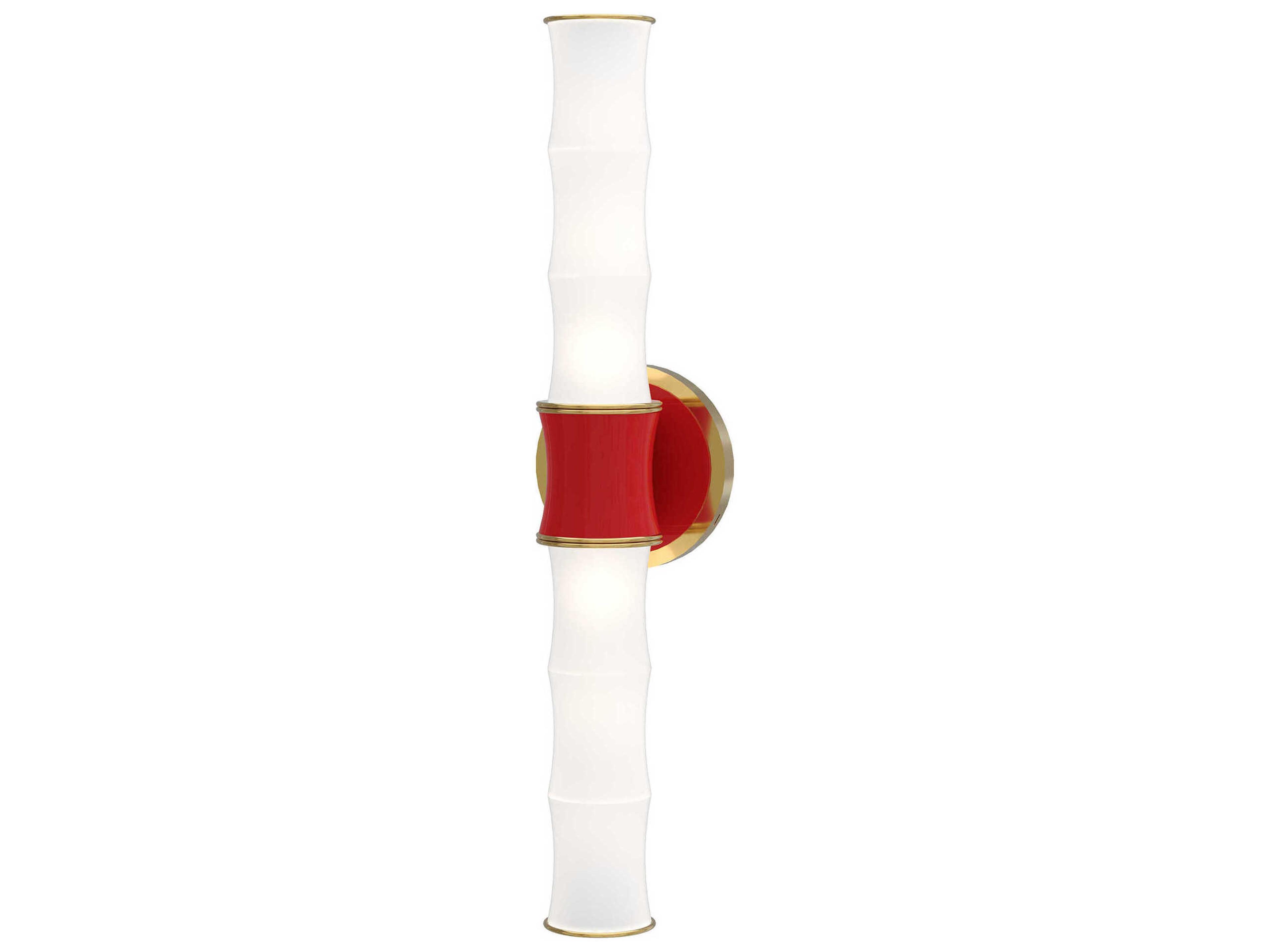 Robert Abbey Kane 2-Light Ruby Red Wall Sconce