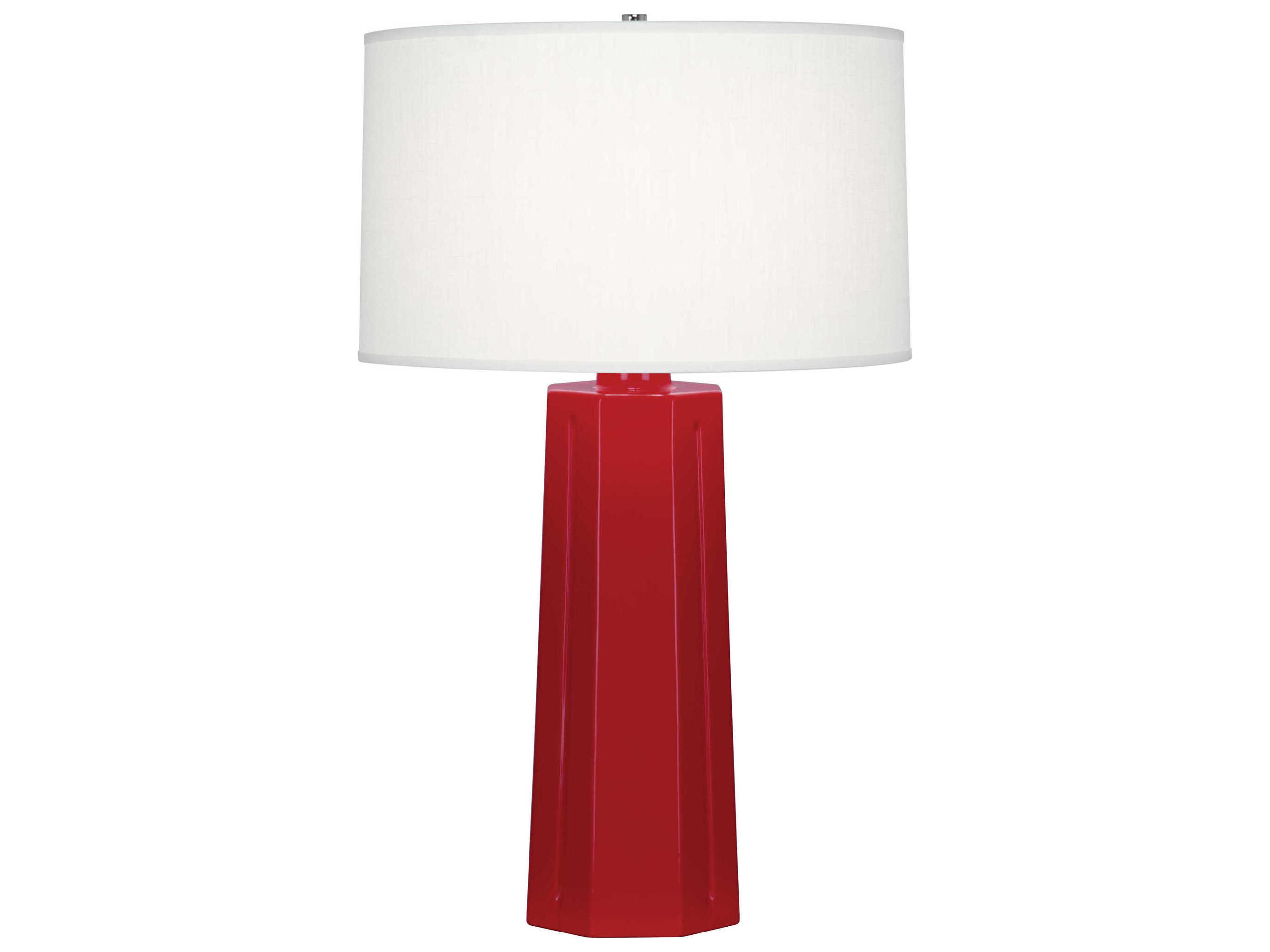 Robert Abbey Mason Ruby Red Glazed Buffet Lamp