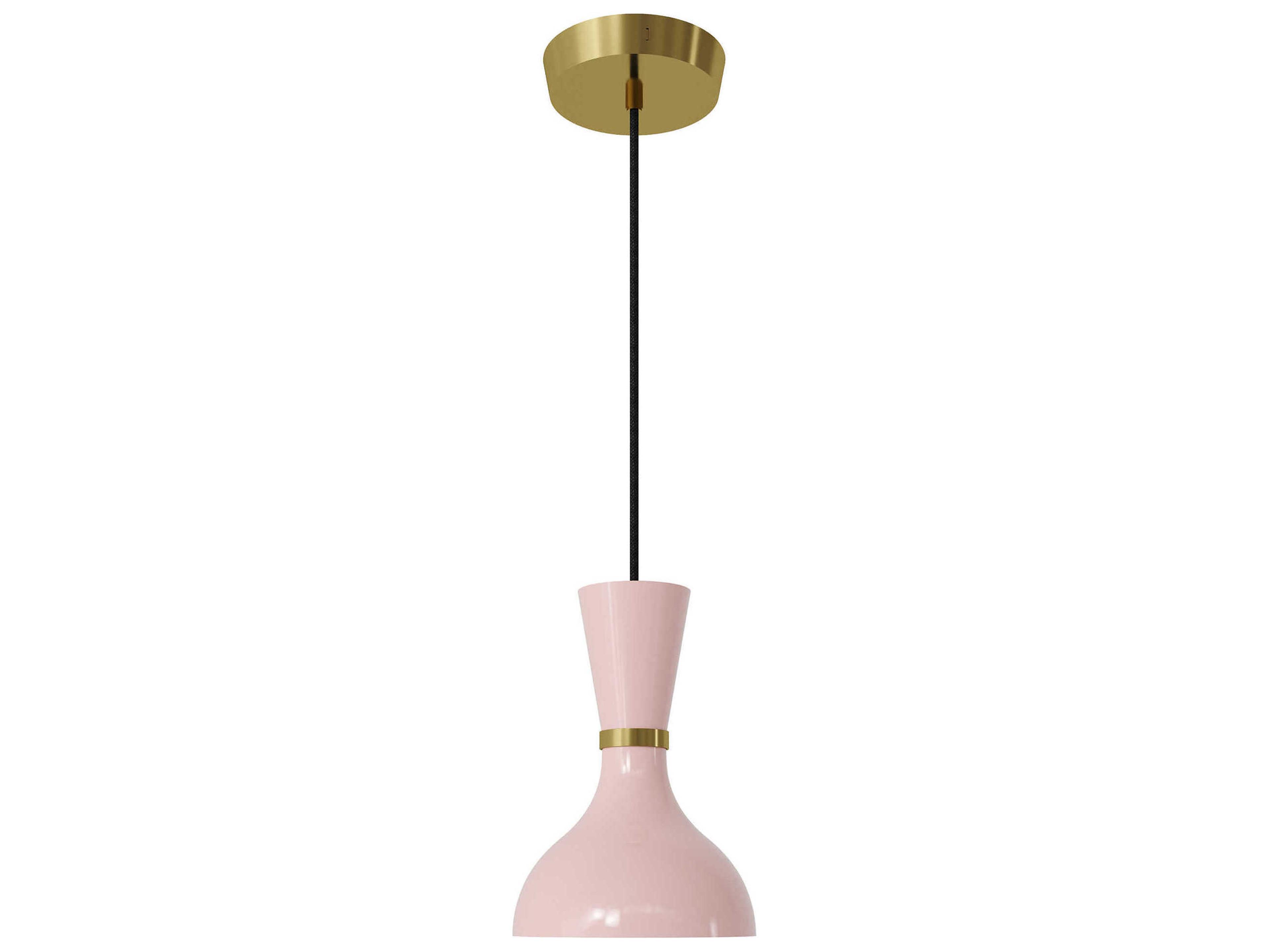 Robert Abbey Clare 1-Light Rose Water Pink Mini Pendant