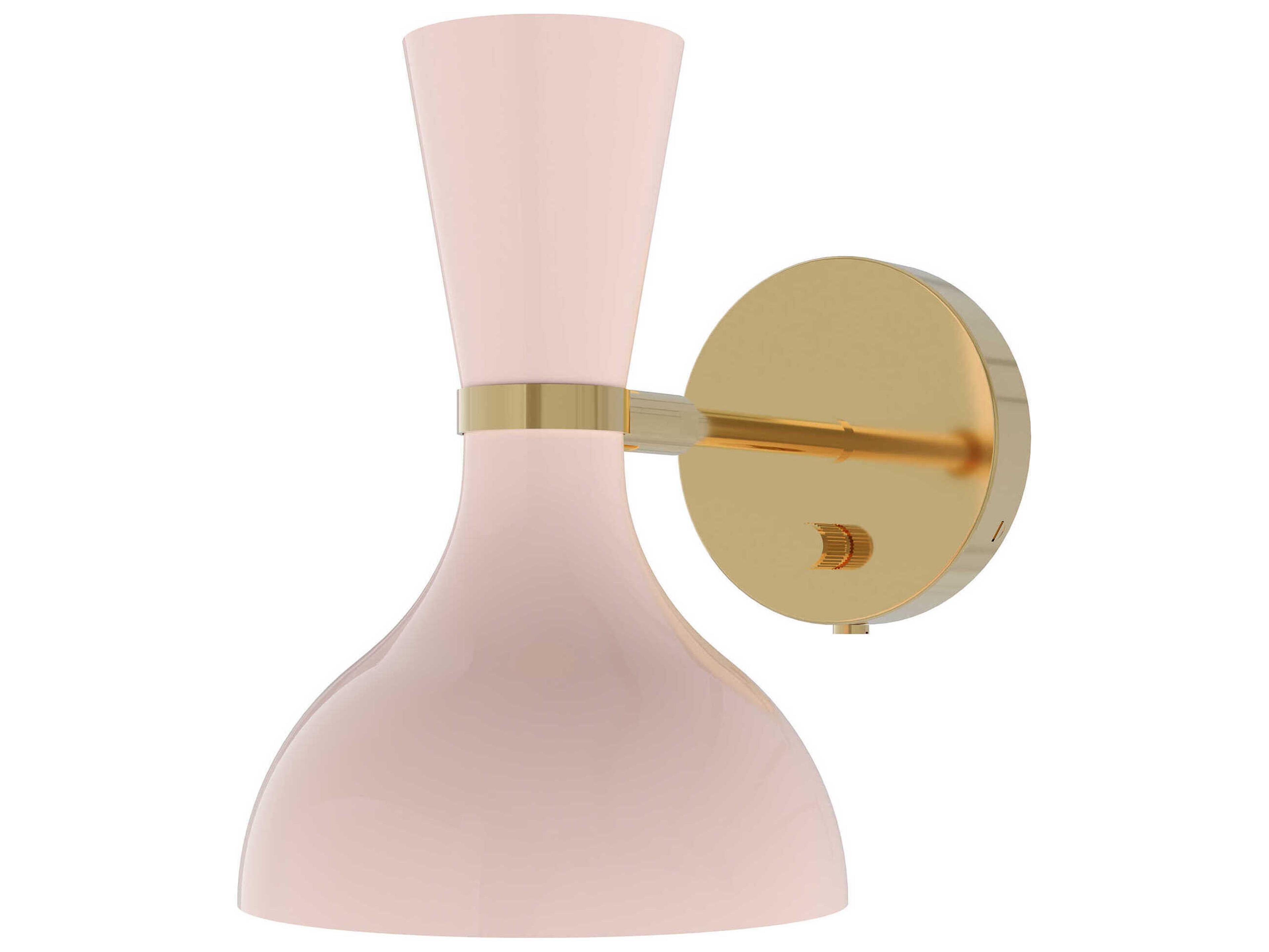 Robert Abbey Clare 1-Light Rose Water Pink Wall Sconce