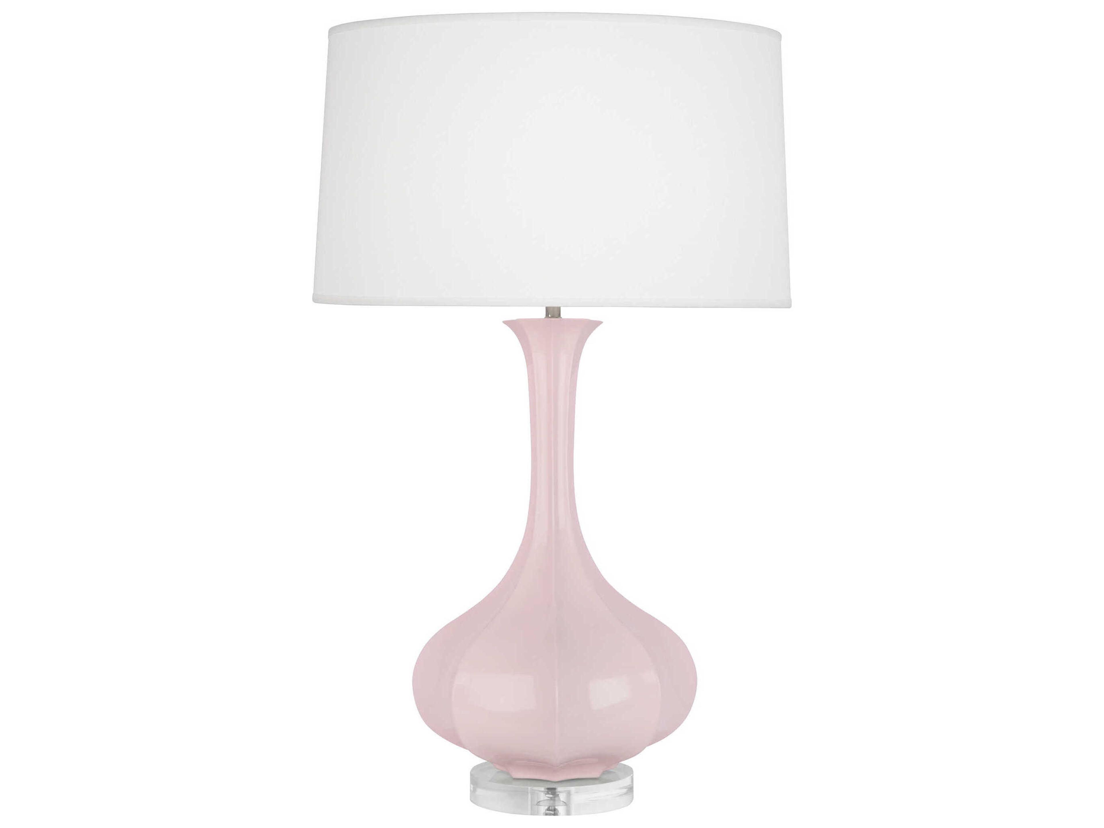 Robert Abbey Pike Lily Glazed Lucite Pink Buffet Lamp