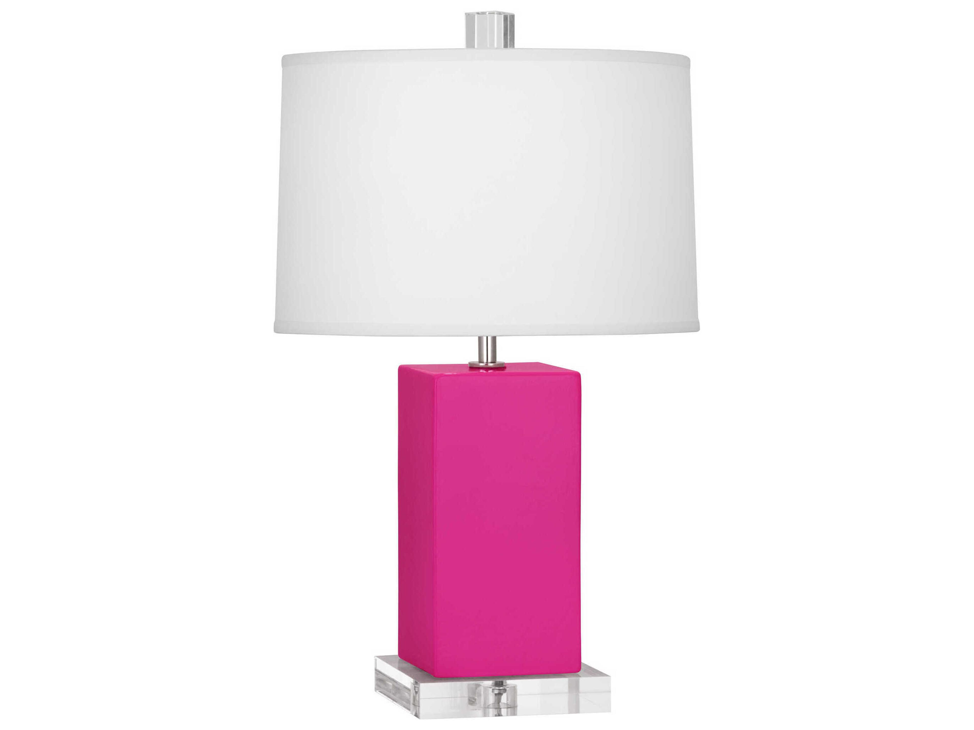 Robert Abbey Harvey Razzle Rose Glazed Pink Table Lamp