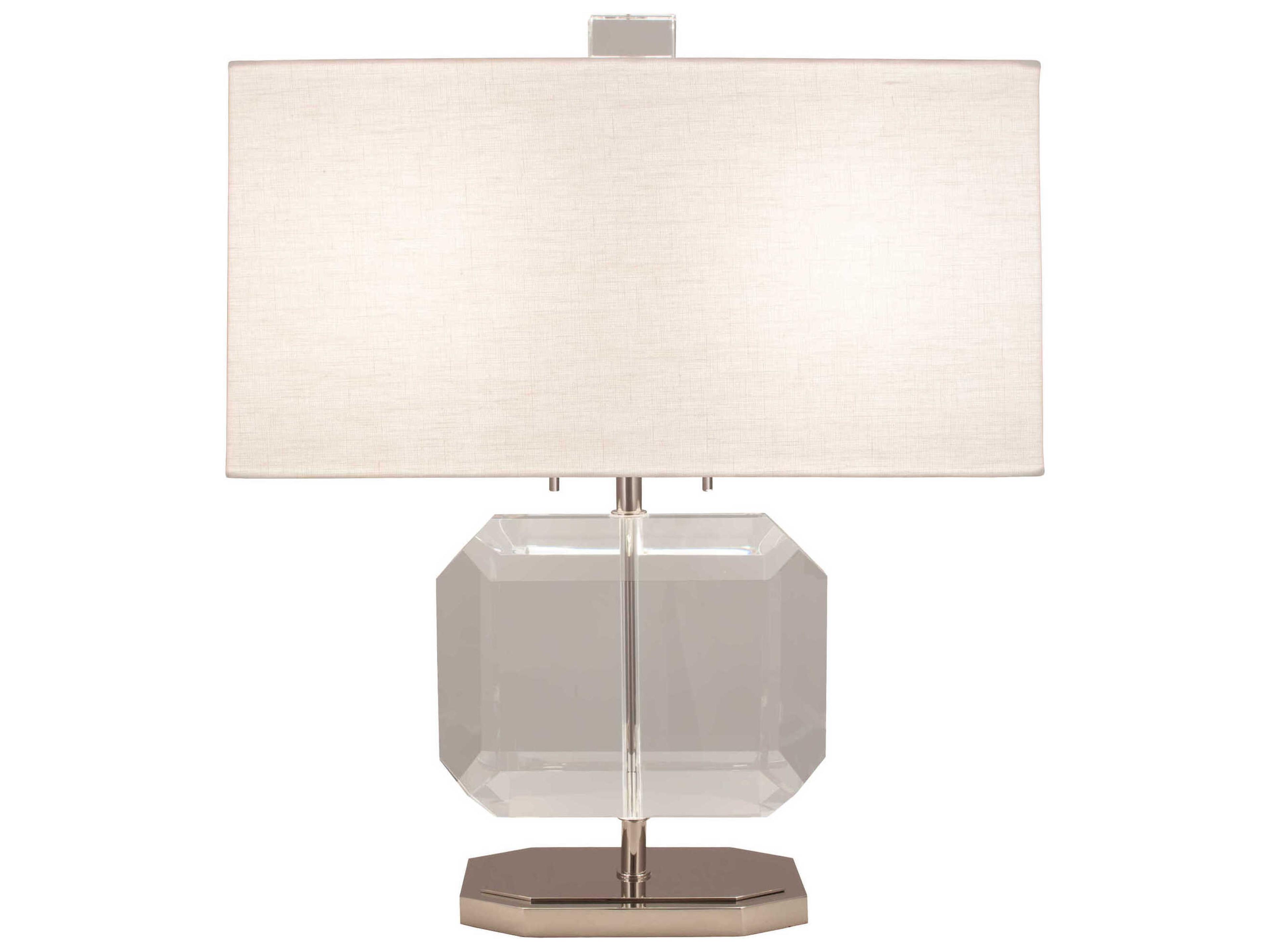 Robert Abbey Jacqueline Polished Nickel Clear Crystal Table Lamp