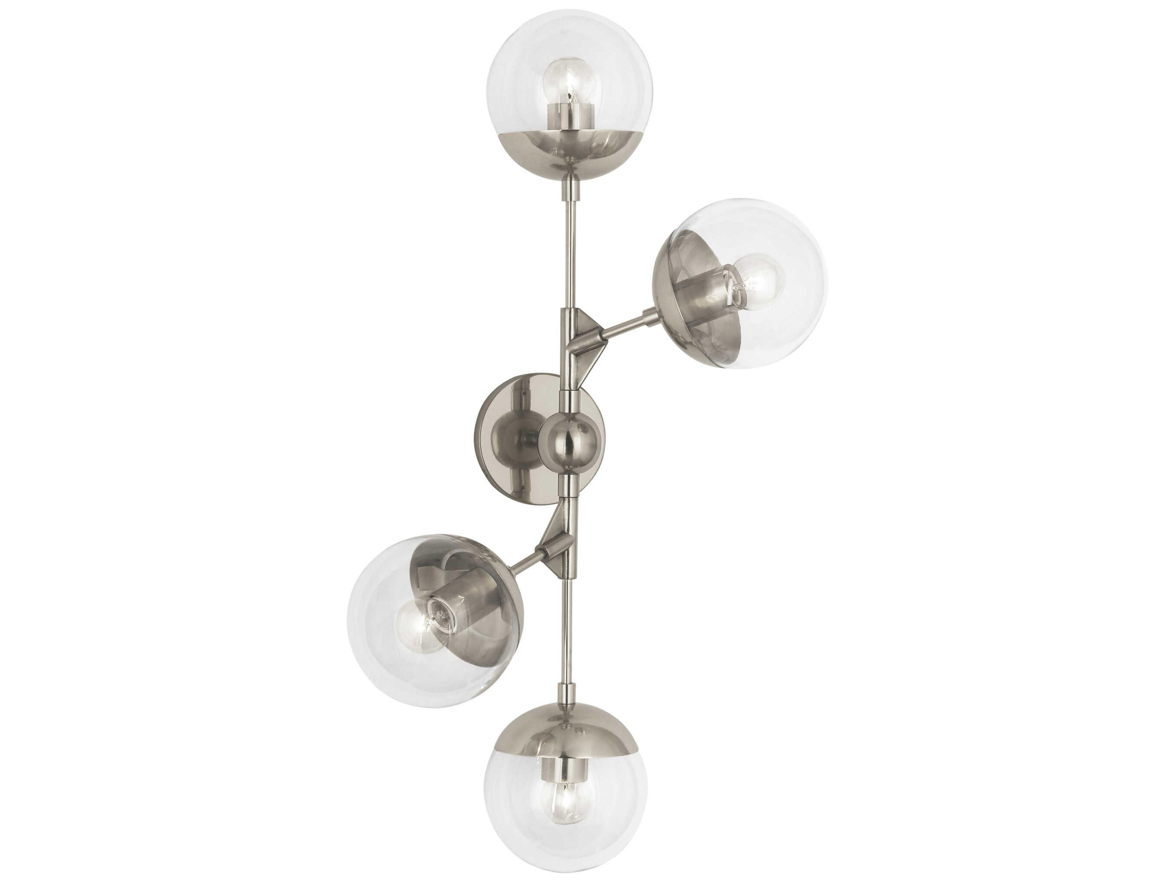 Robert Abbey Celeste 4-Light Polished Nickel Wall Sconce