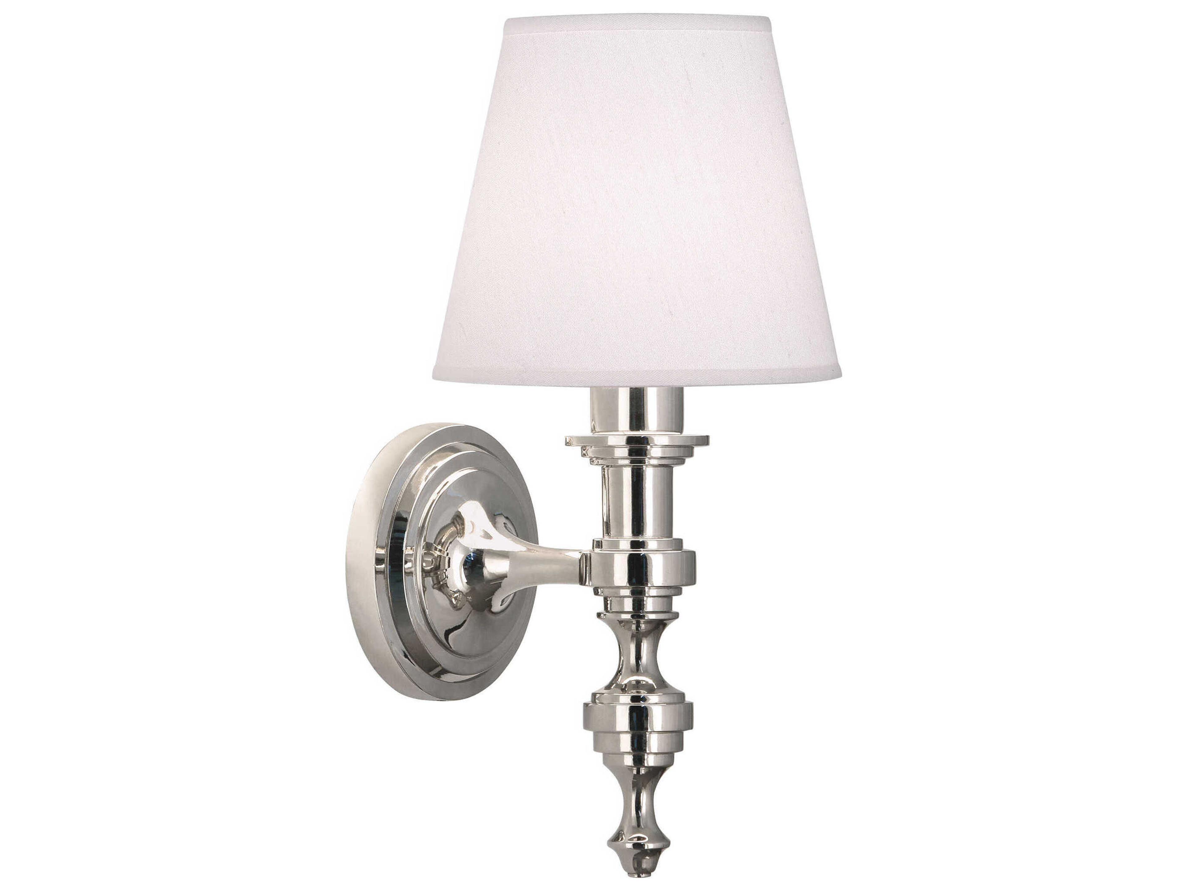 Robert Abbey Arthur 1-Light Polished Nickel Wall Sconce