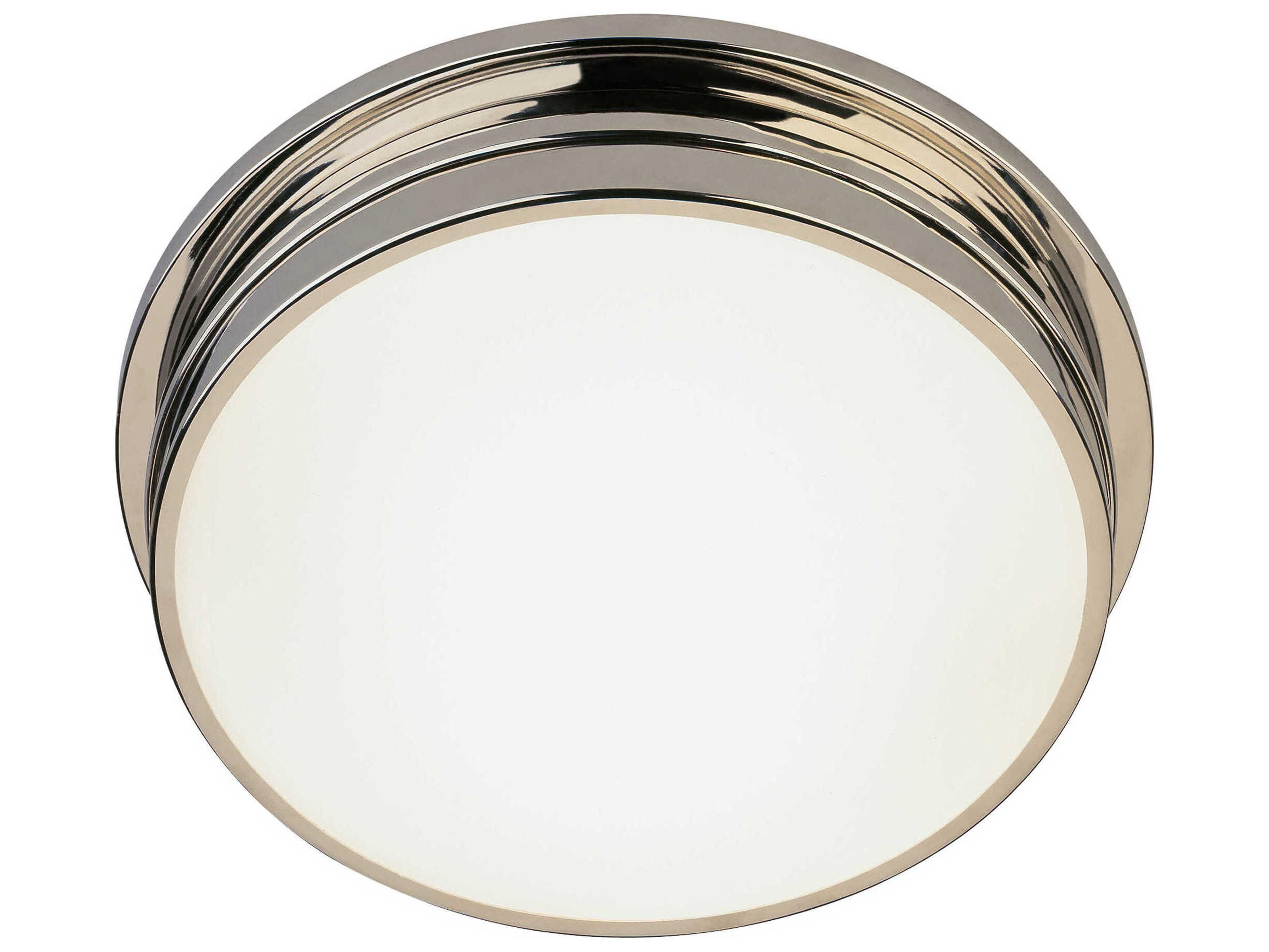 Robert Abbey Roderick 2-Light Polished Nickel Round Flush Mount