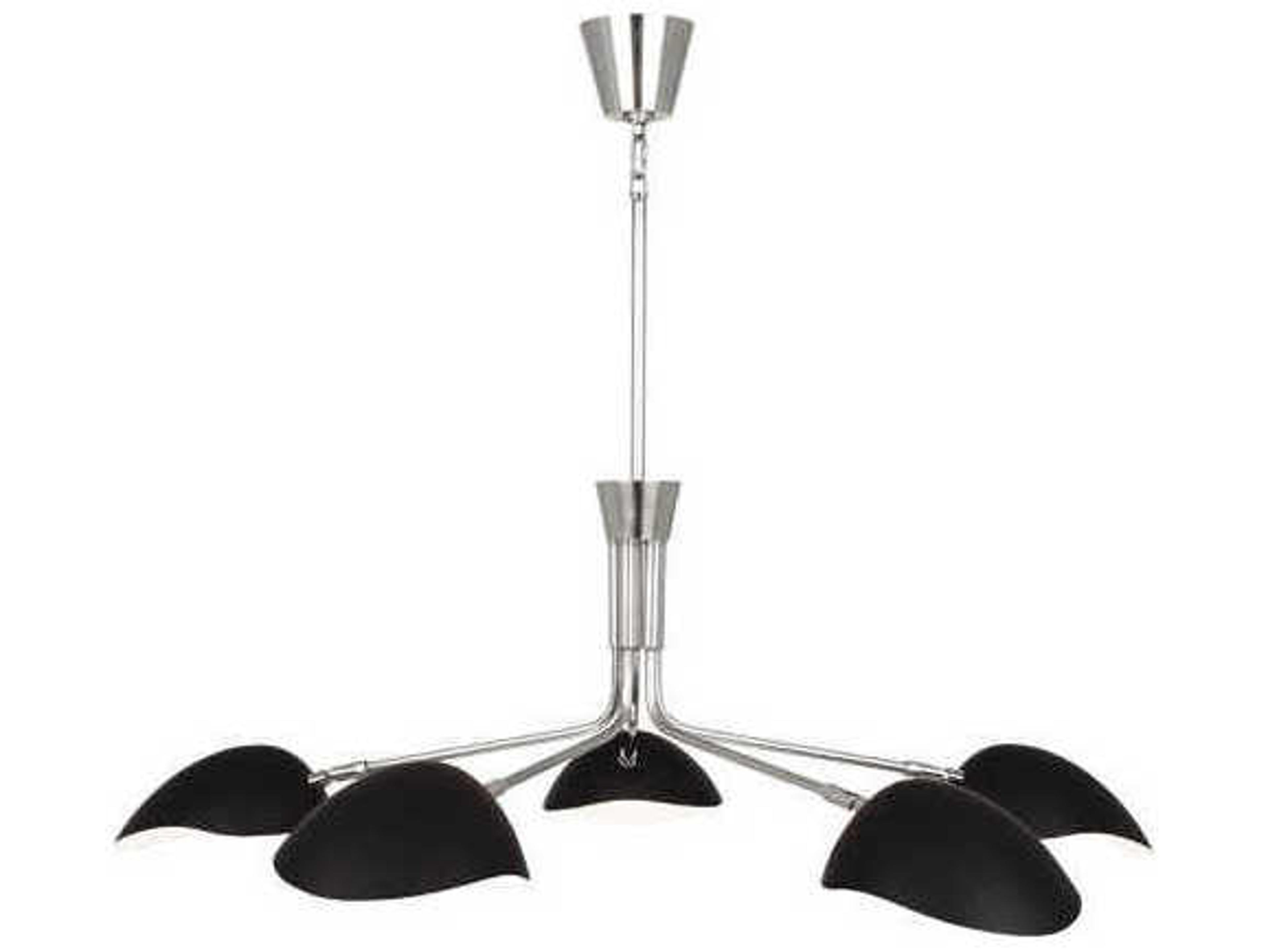 Robert Abbey Rico Espinet Racer 5-Light Polished Nickel Chandelier