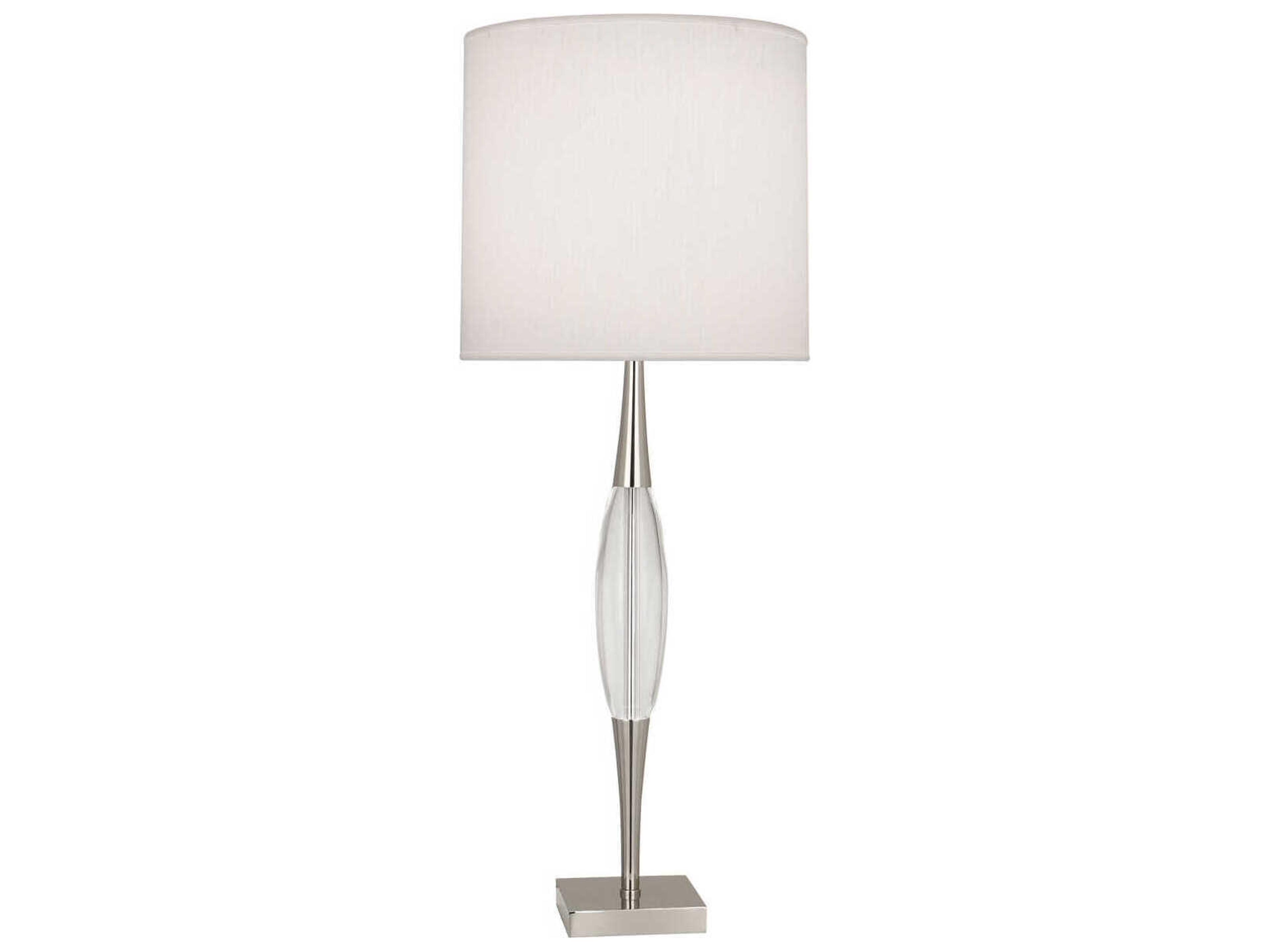 Robert Abbey Juno Polished Nickel Clear Crystal Buffet Lamp