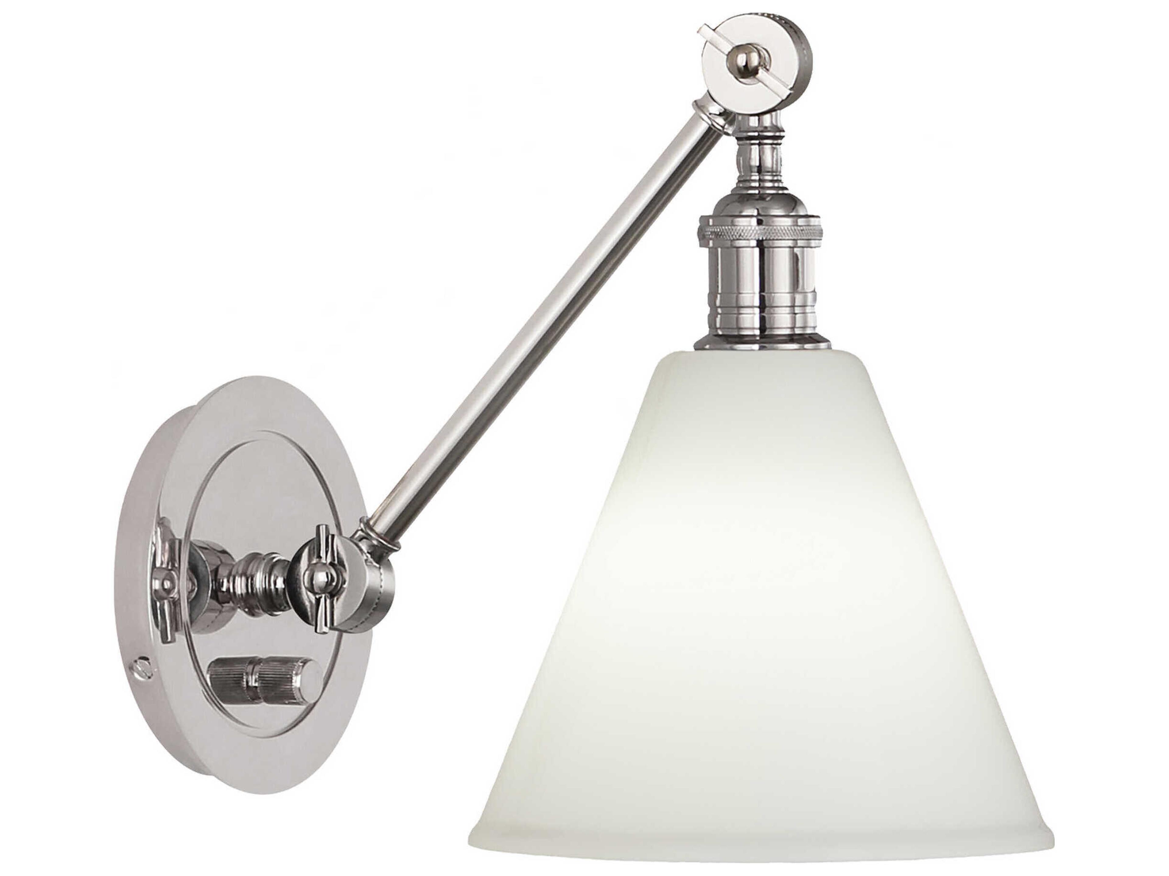 Robert Abbey Alloy 1-Light Polished Nickel Swing Wall Sconce