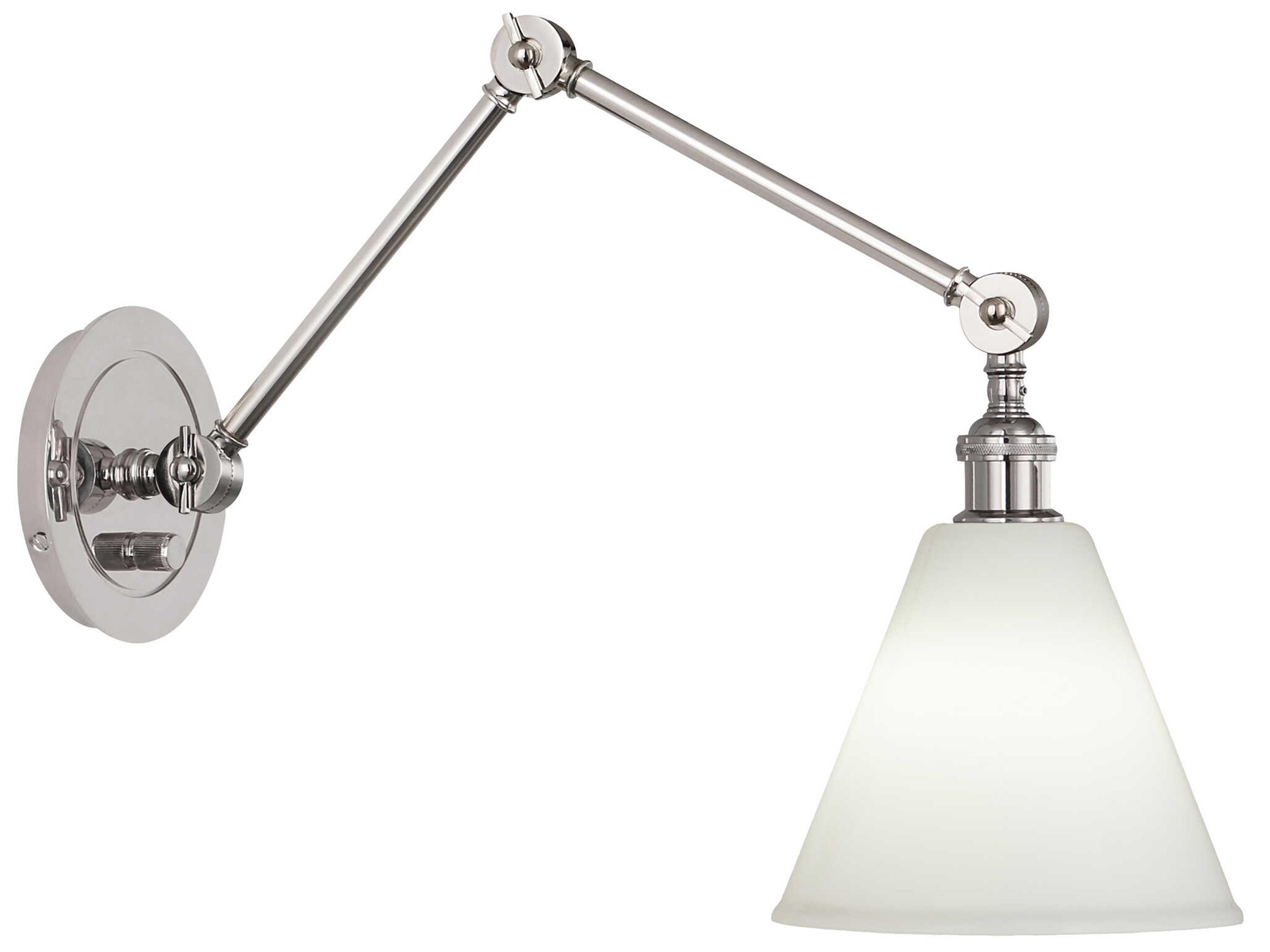 Robert Abbey Alloy 1-Light Polished Nickel Swing Wall Sconce