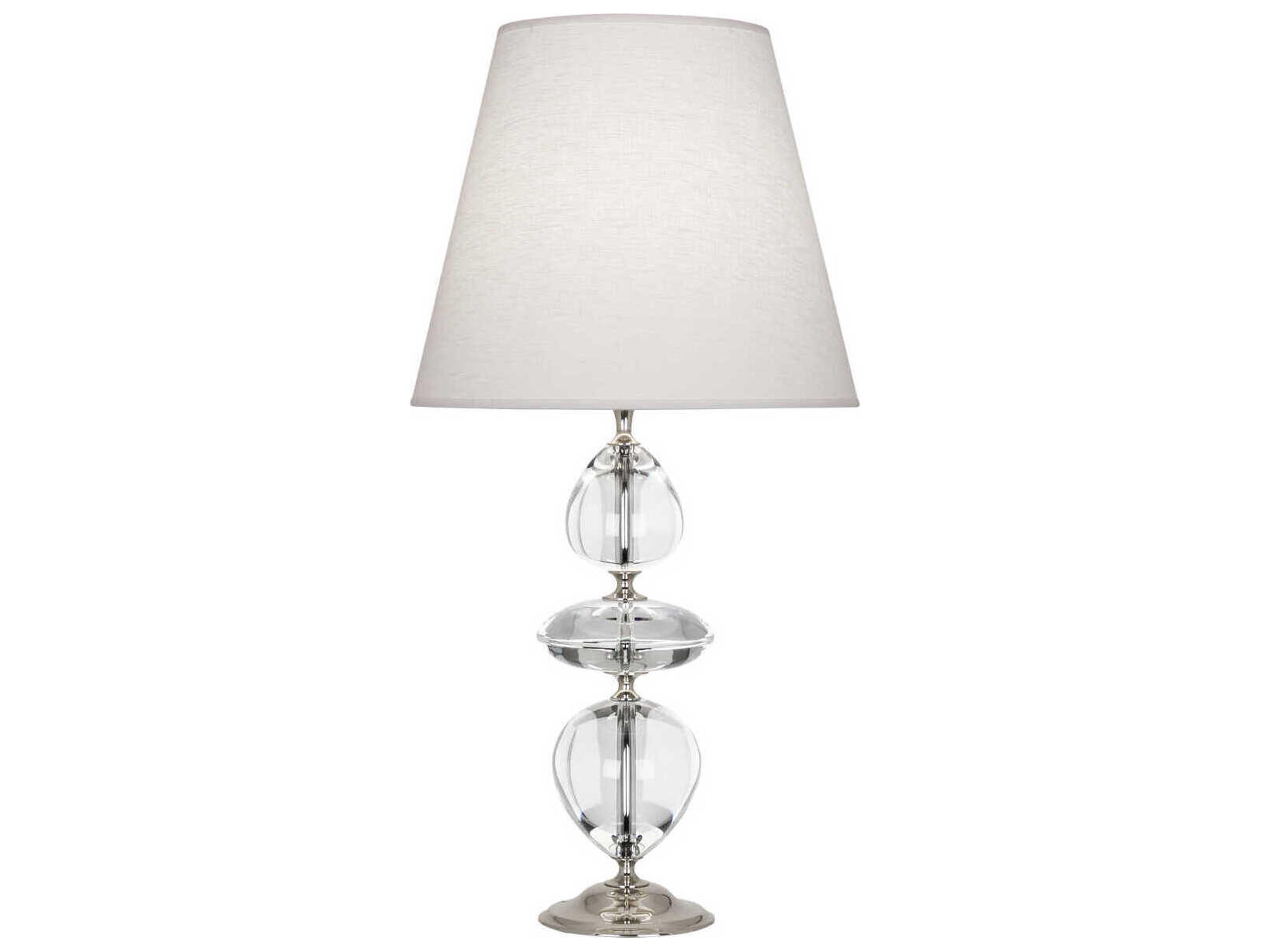 Williamsburg Orlando Clear Crystal Polished Nickel Buffet Lamp