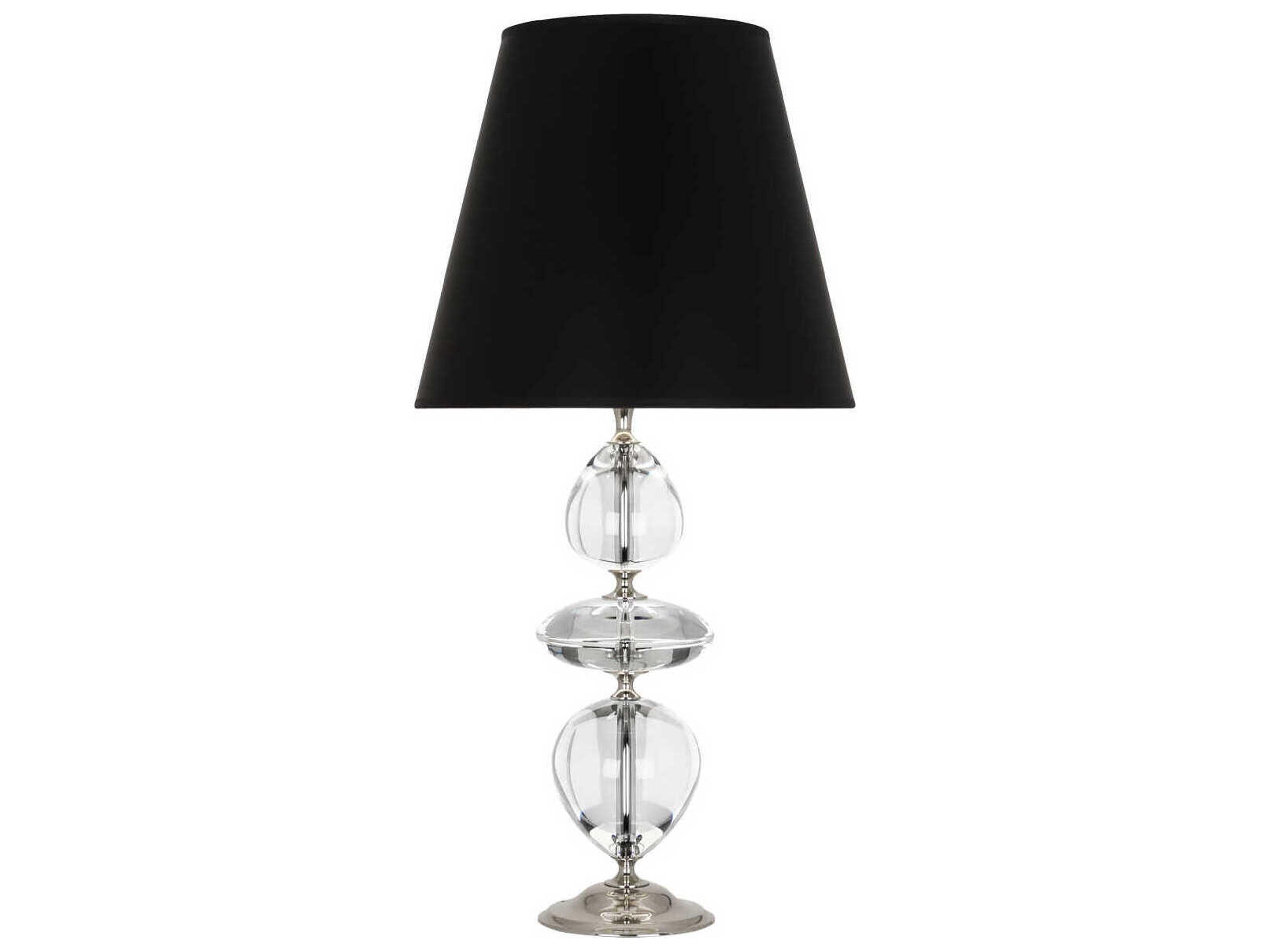 Williamsburg Orlando Clear Crystal Polished Nickel Buffet Lamp