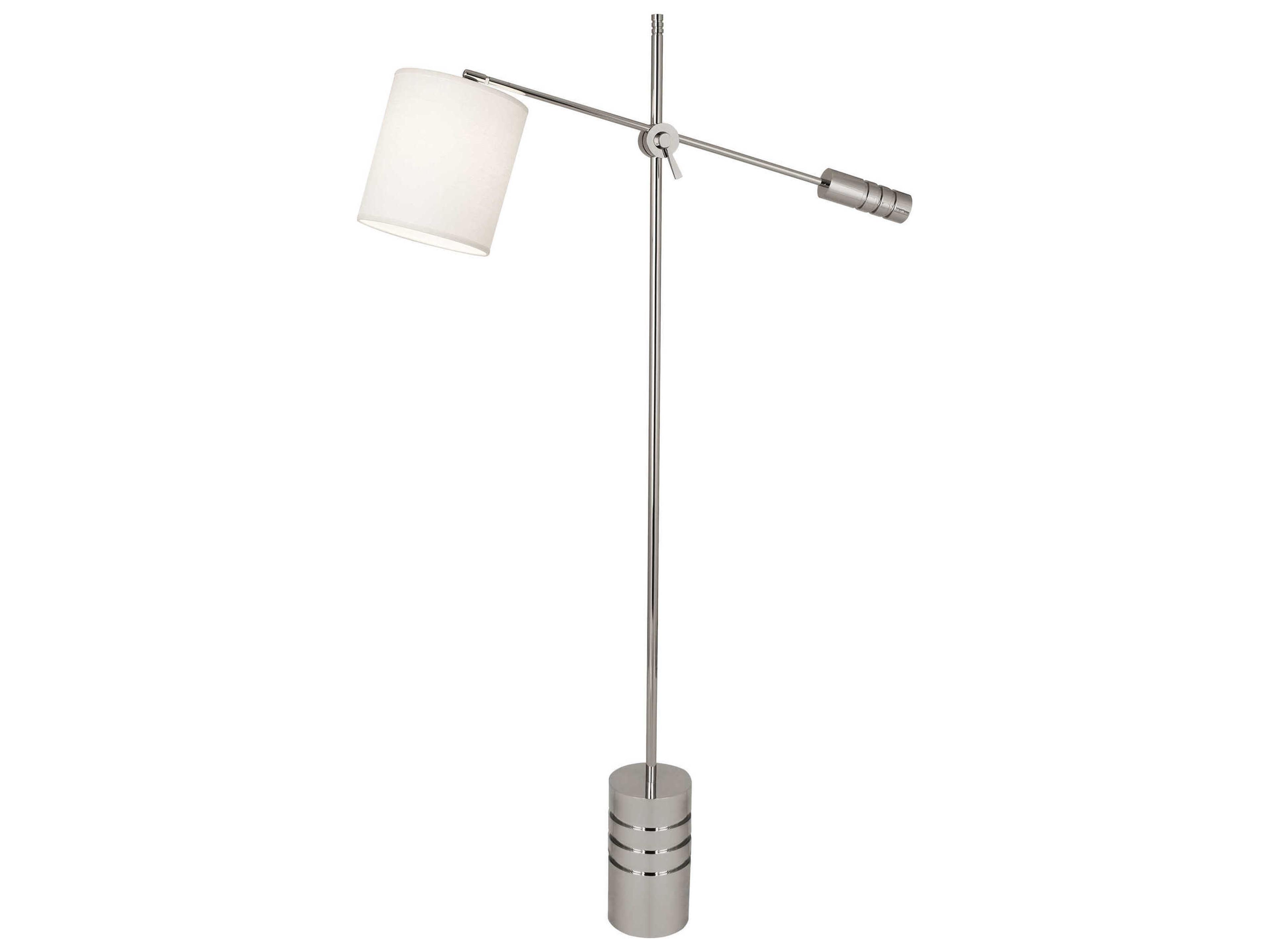 Robert Abbey Campbell Polished Nickel Floor Lamp