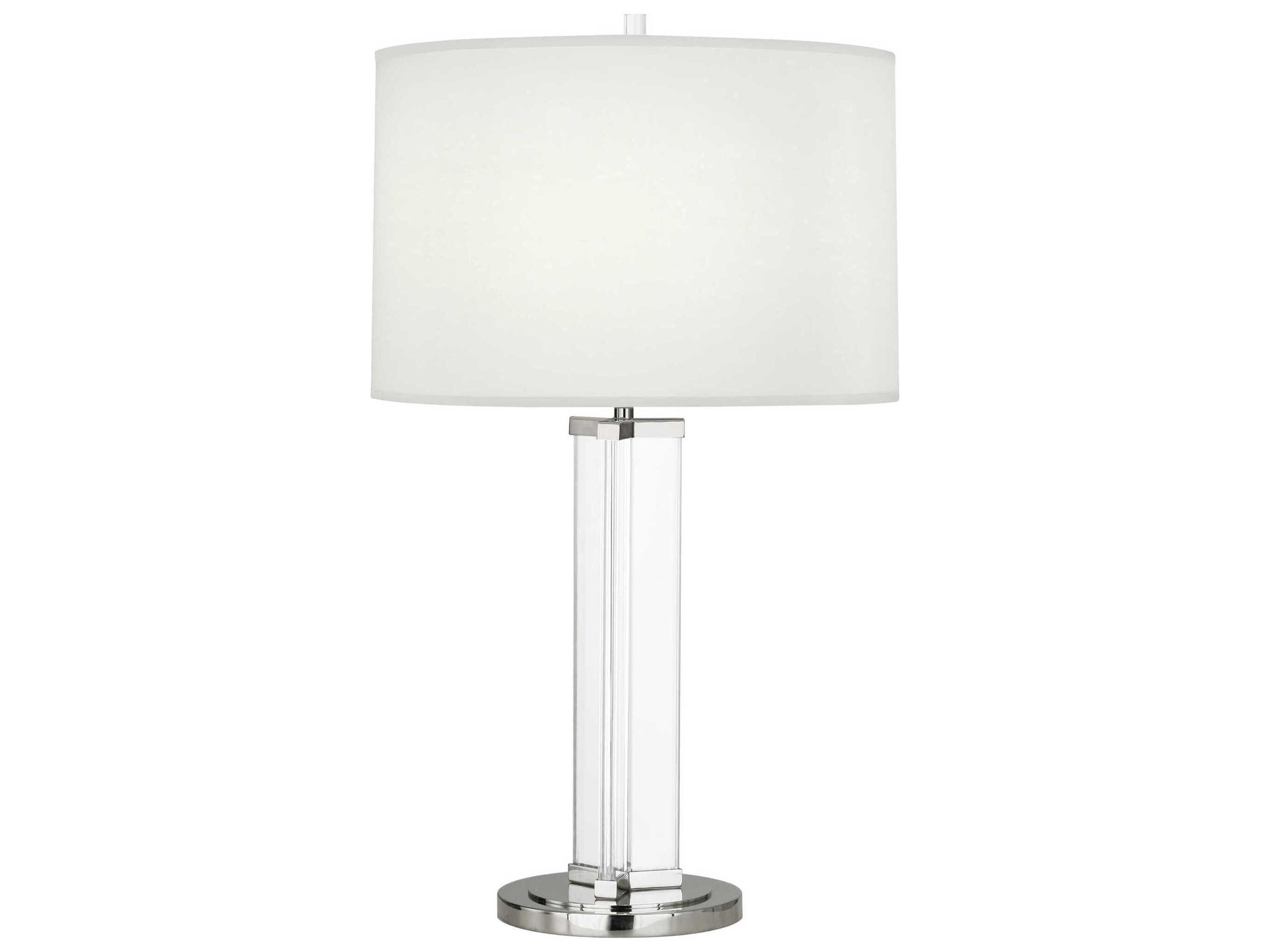 Robert Abbey Fineas Clear Glass Polished Nickel Buffet Lamp