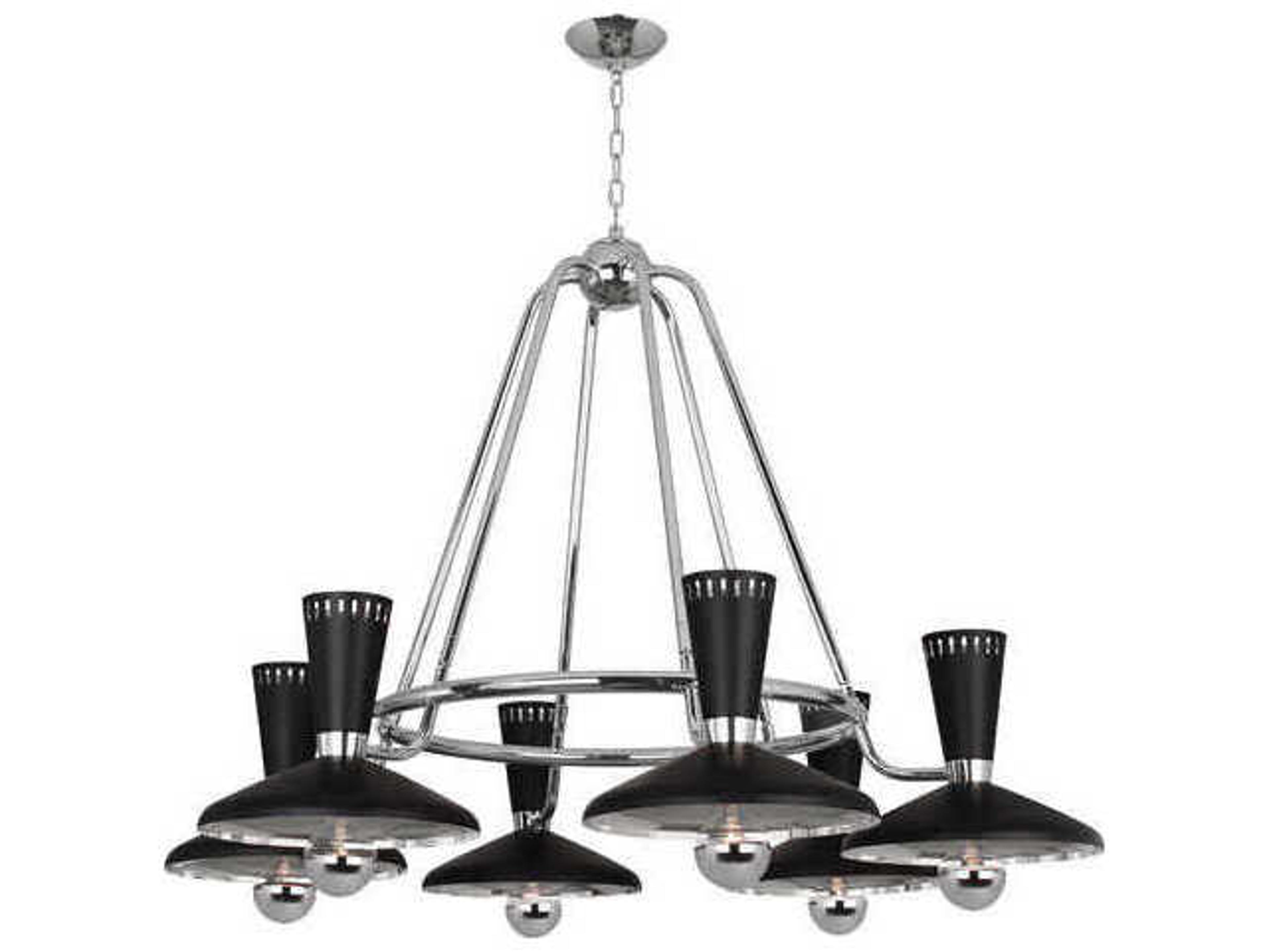 Robert Abbey Vortex 6-Light Polished Nickel Chandelier