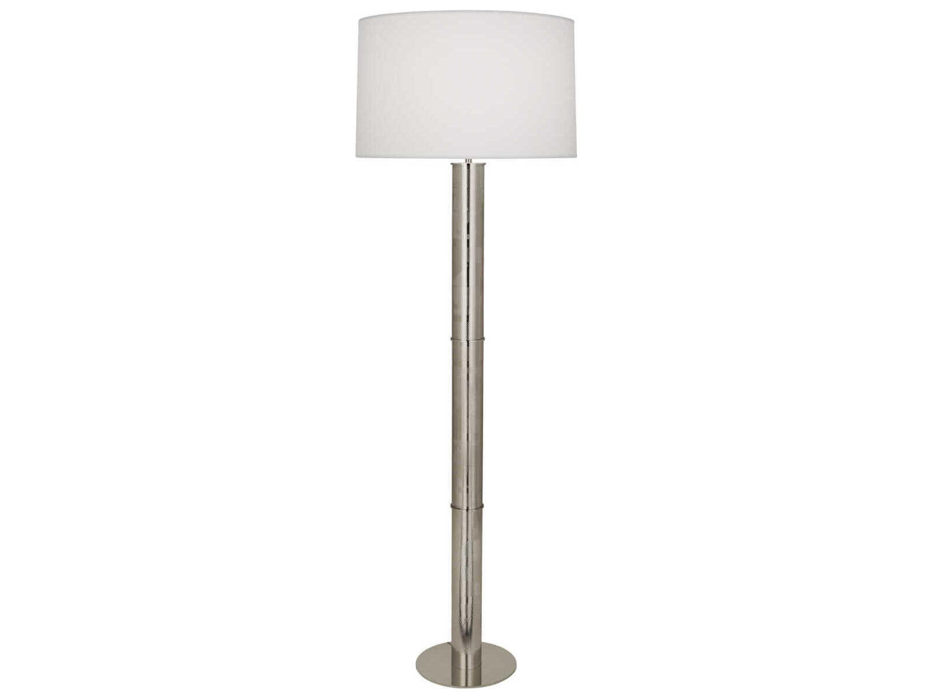Robert Abbey Michael Berman Brut Polished Nickel Floor Lamp