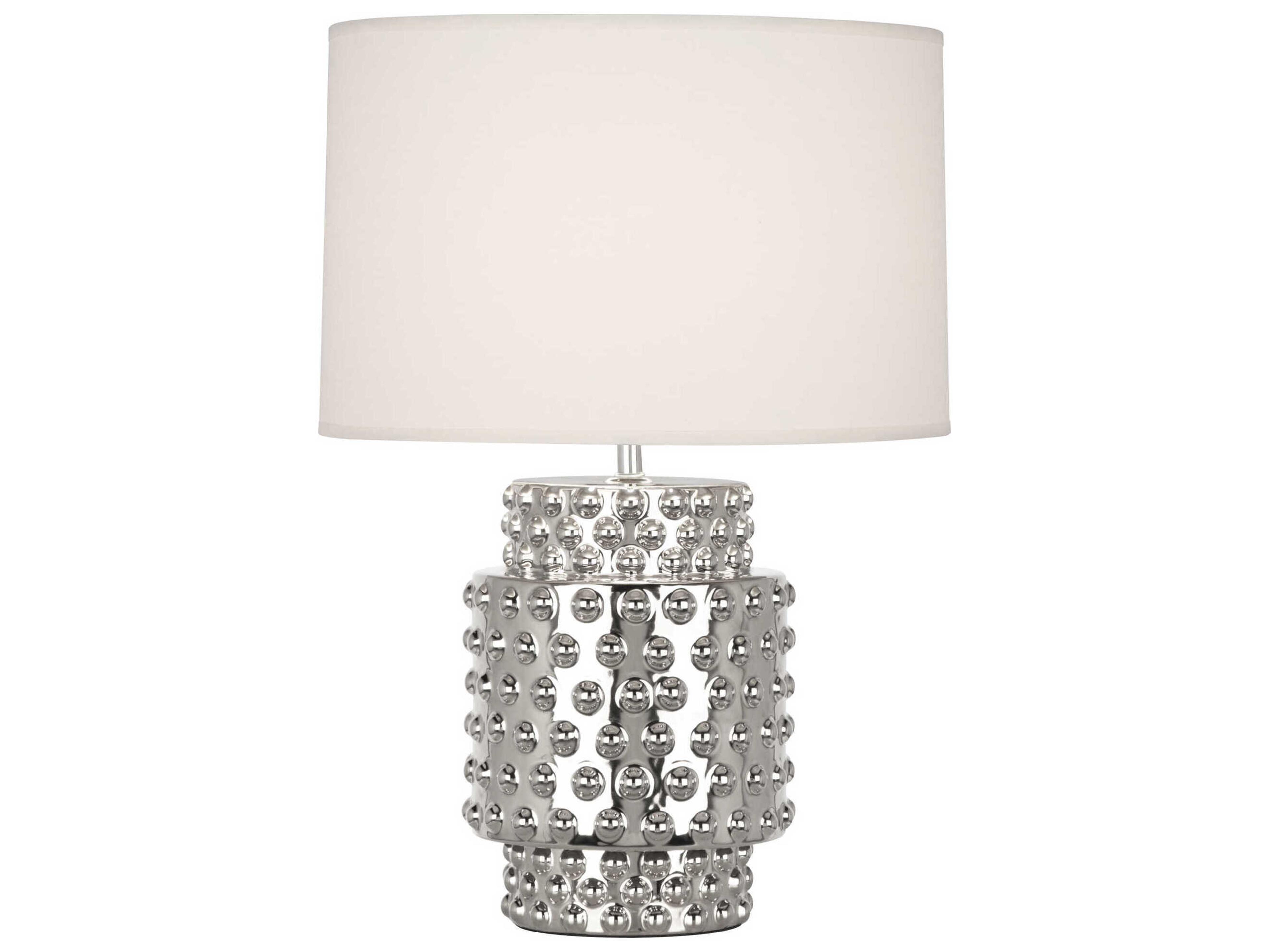 Robert Abbey Dolly Nickel Metallic Glaze Table Lamp