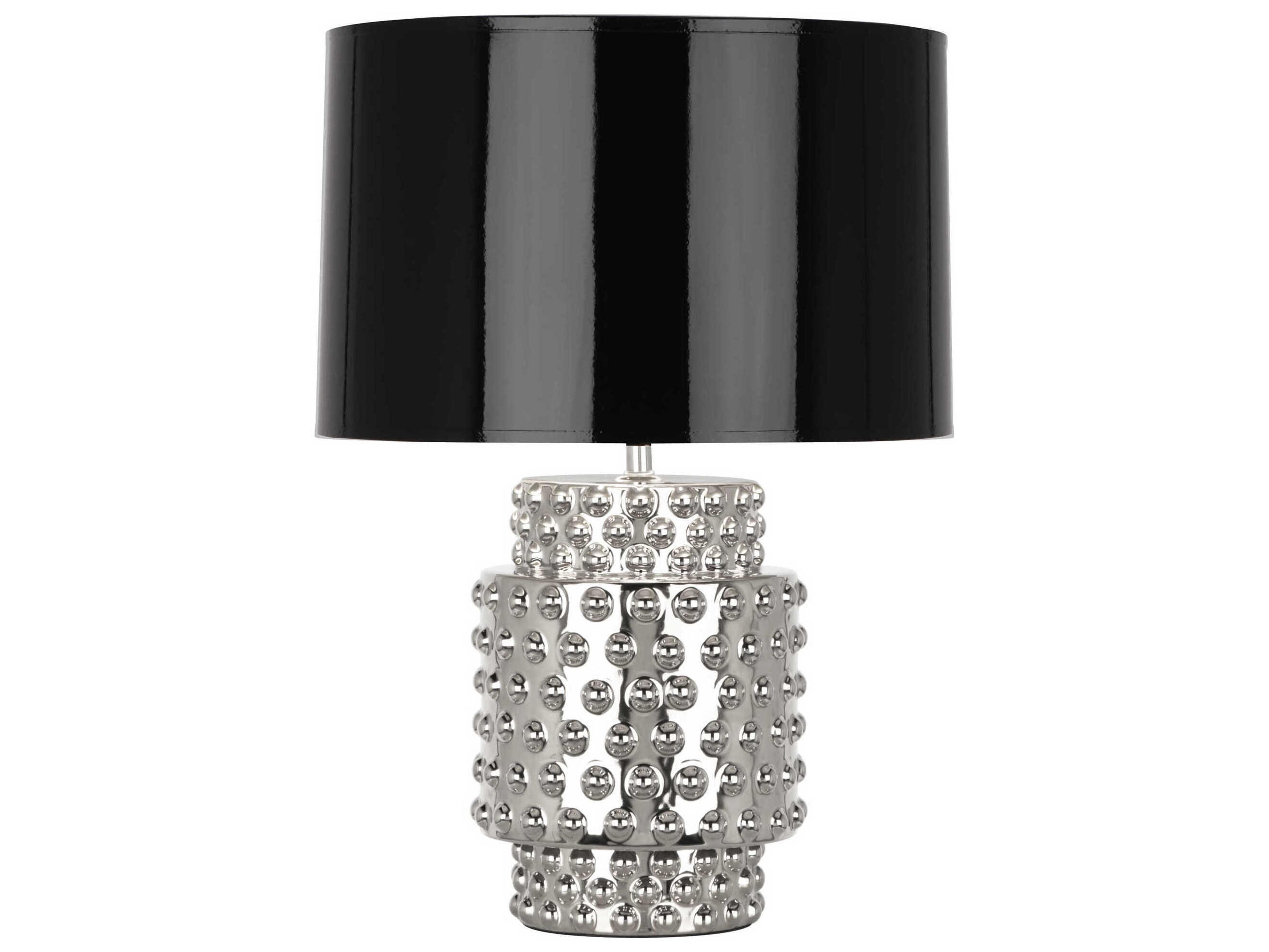Robert Abbey Dolly Nickel Metallic Glaze Table Lamp