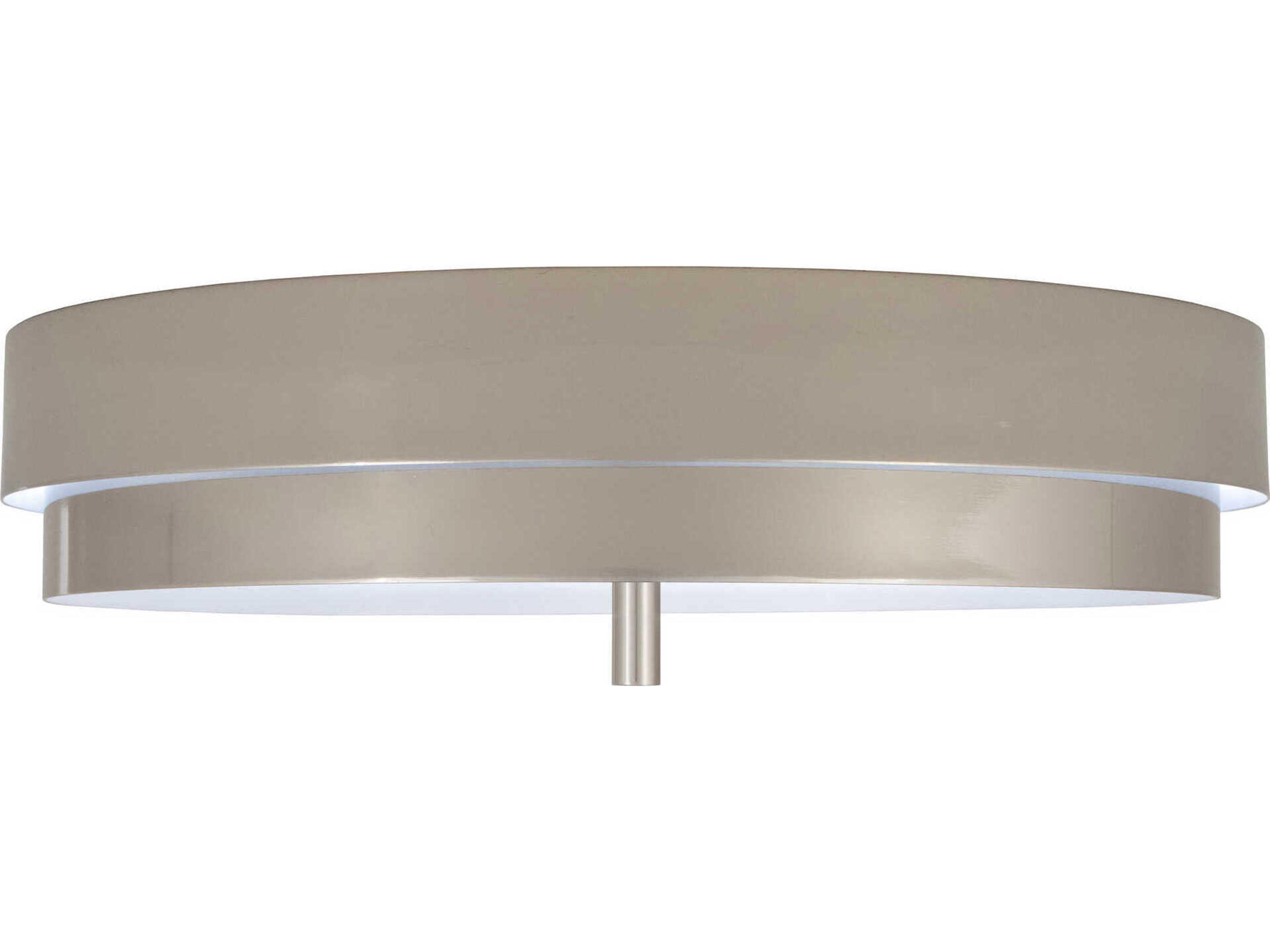 Robert Abbey Elliott 3-Light Polished Nickel Round Flush Mount