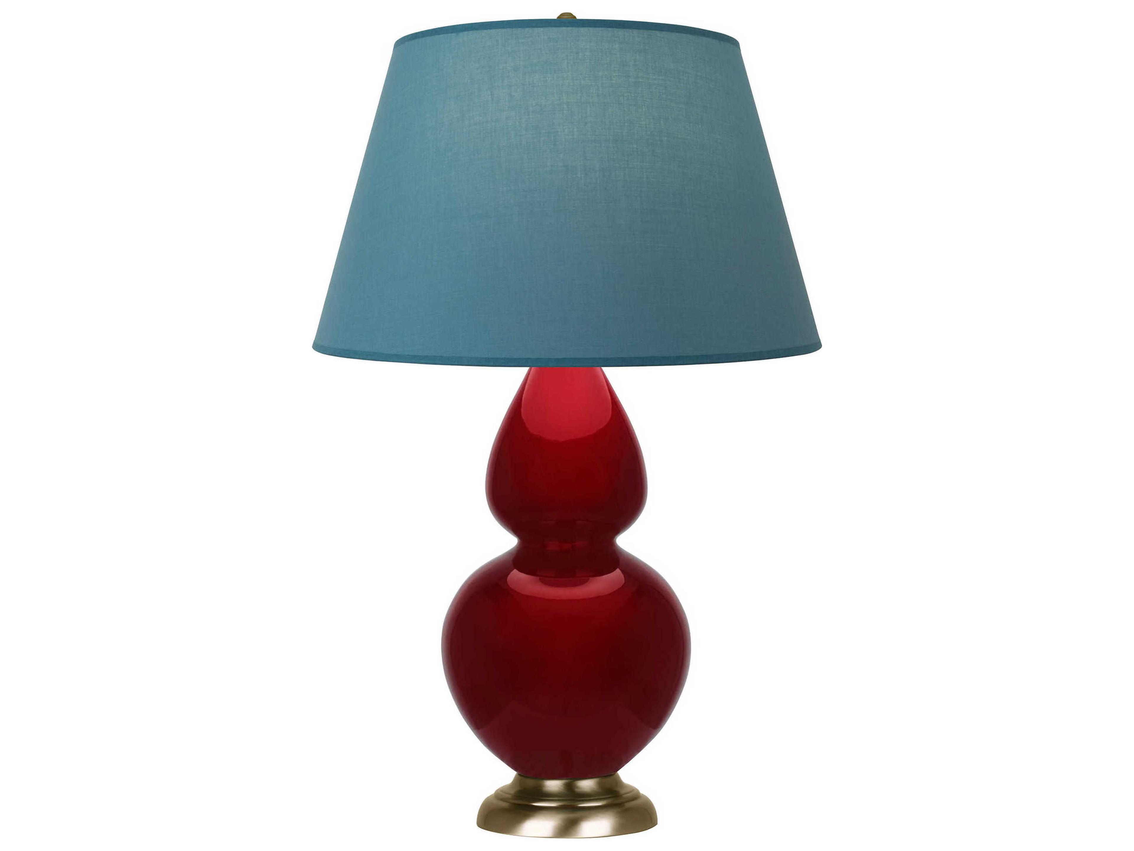 Robert Abbey Double Gourd Sangria Glazed Red Buffet Lamp