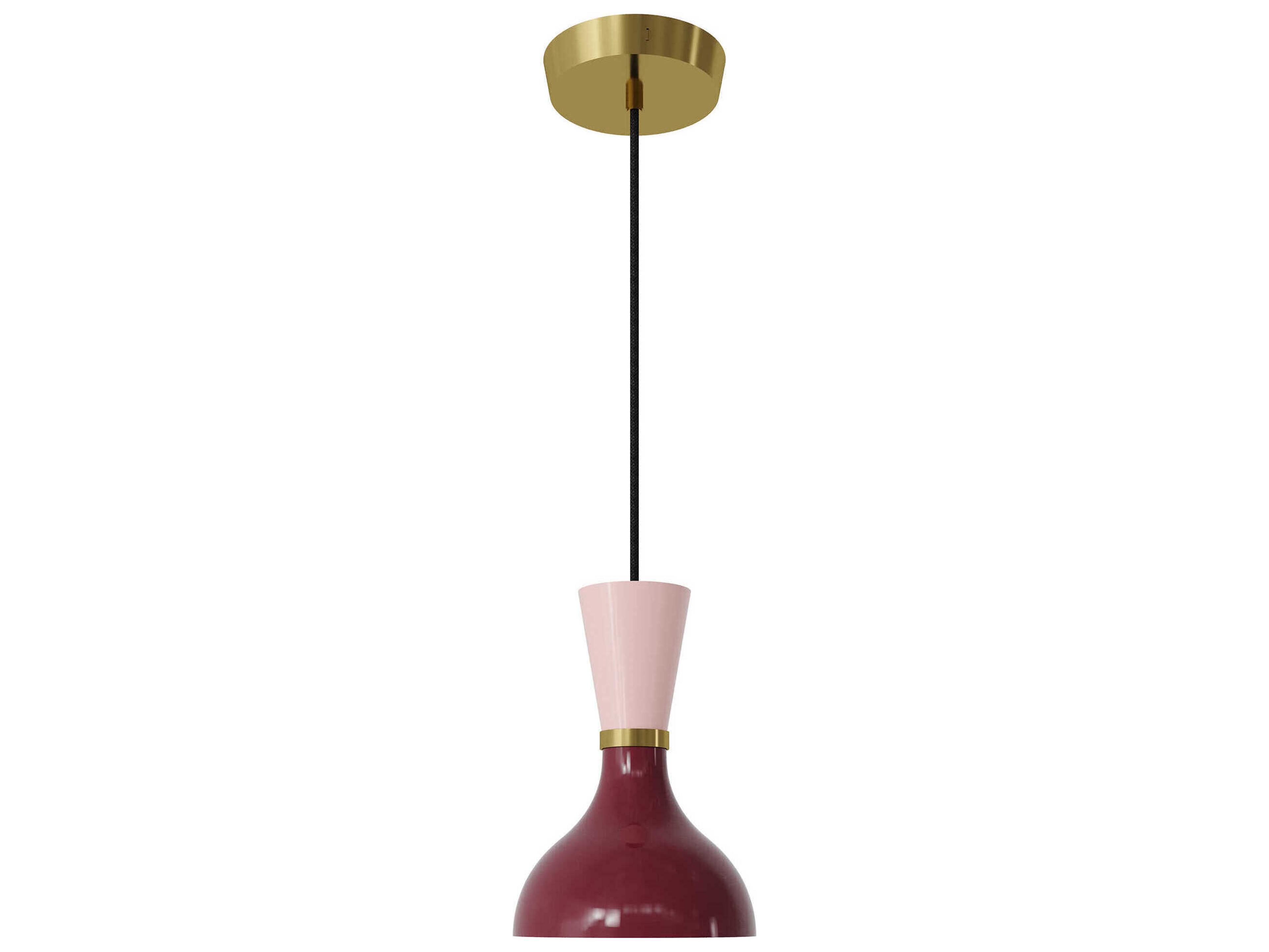 Robert Abbey Clare 1-Light Sugar Plum Rose Water Purple Mini Pendant