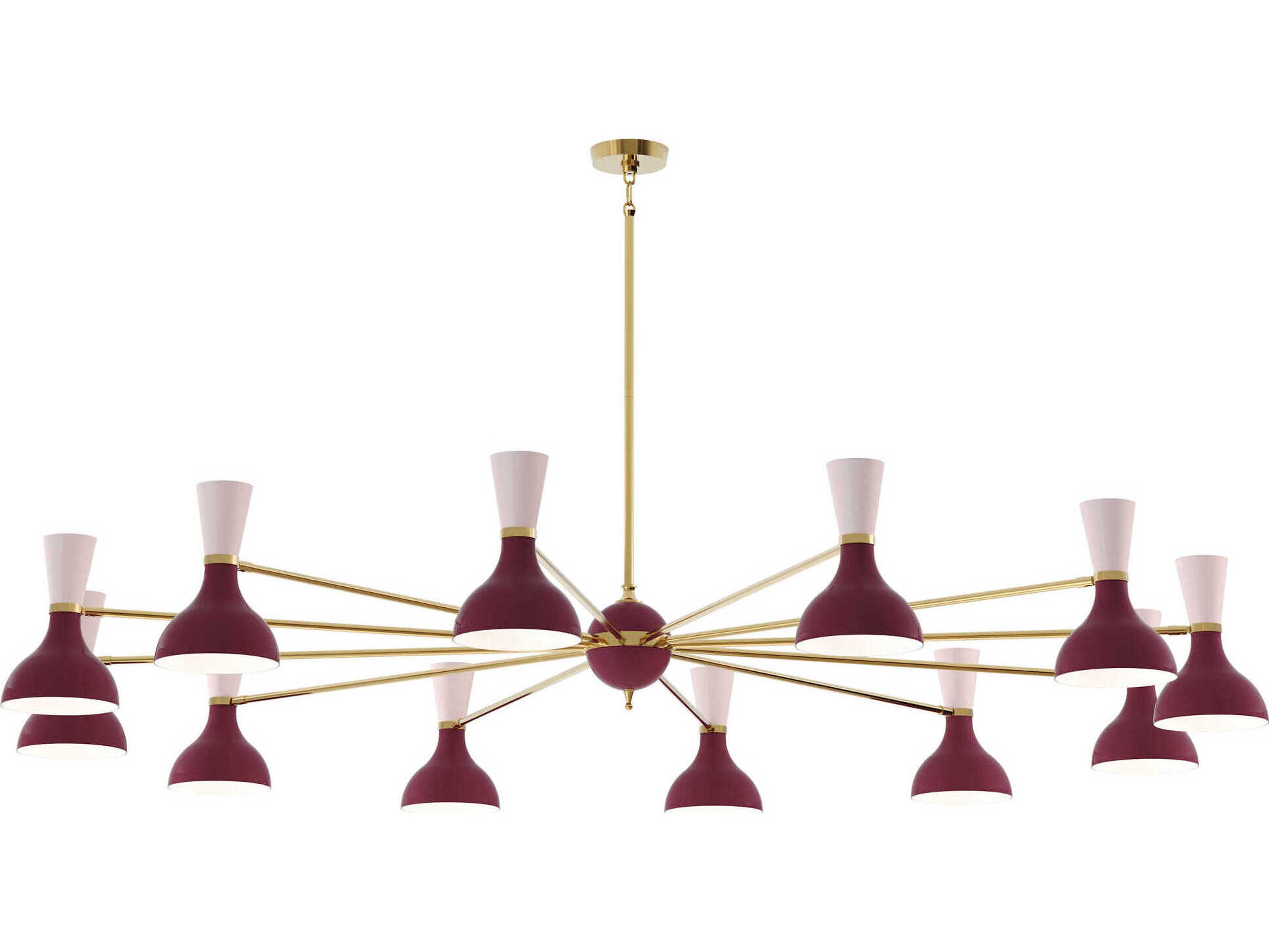 Robert Abbey Clare 12-Light Sugar Plum Rose Water Purple Chandelier
