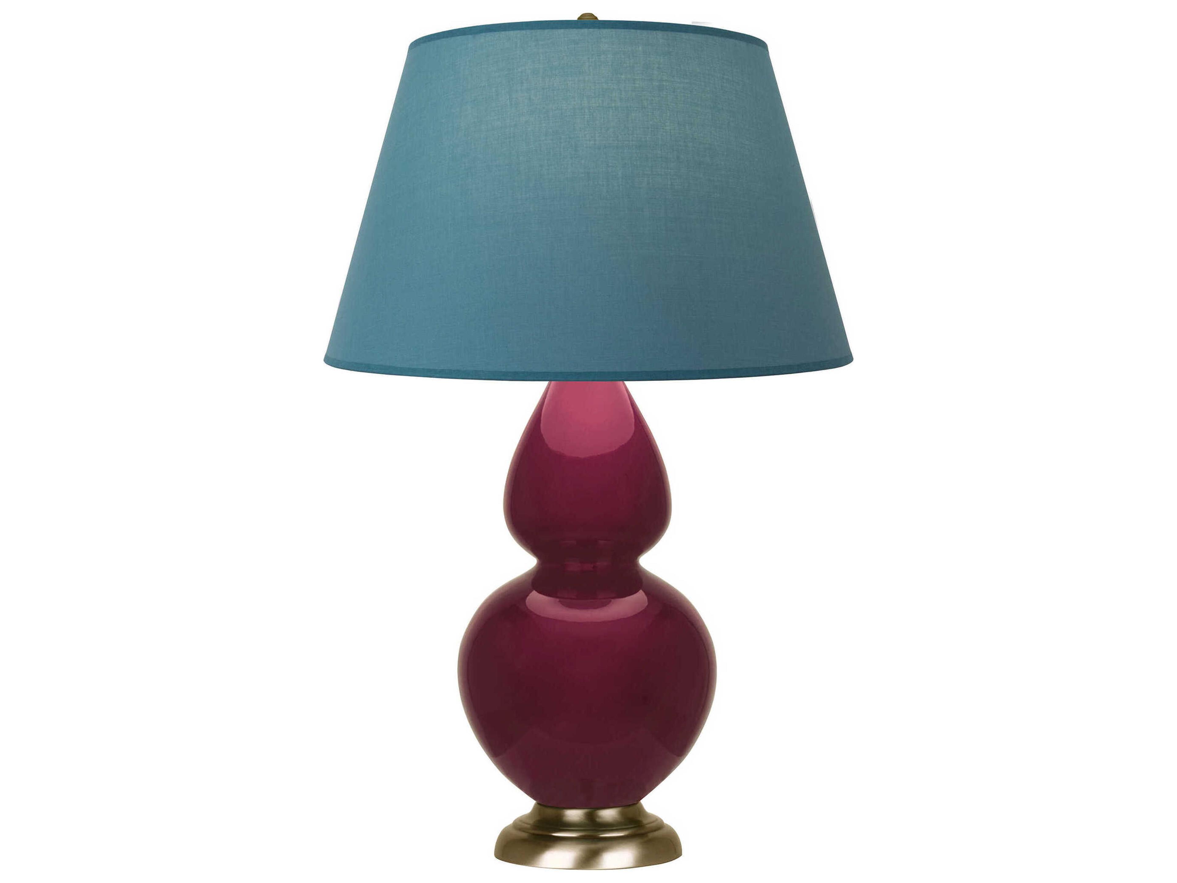 Robert Abbey Double Gourd Sugar Plum Glazed Purple Buffet Lamp