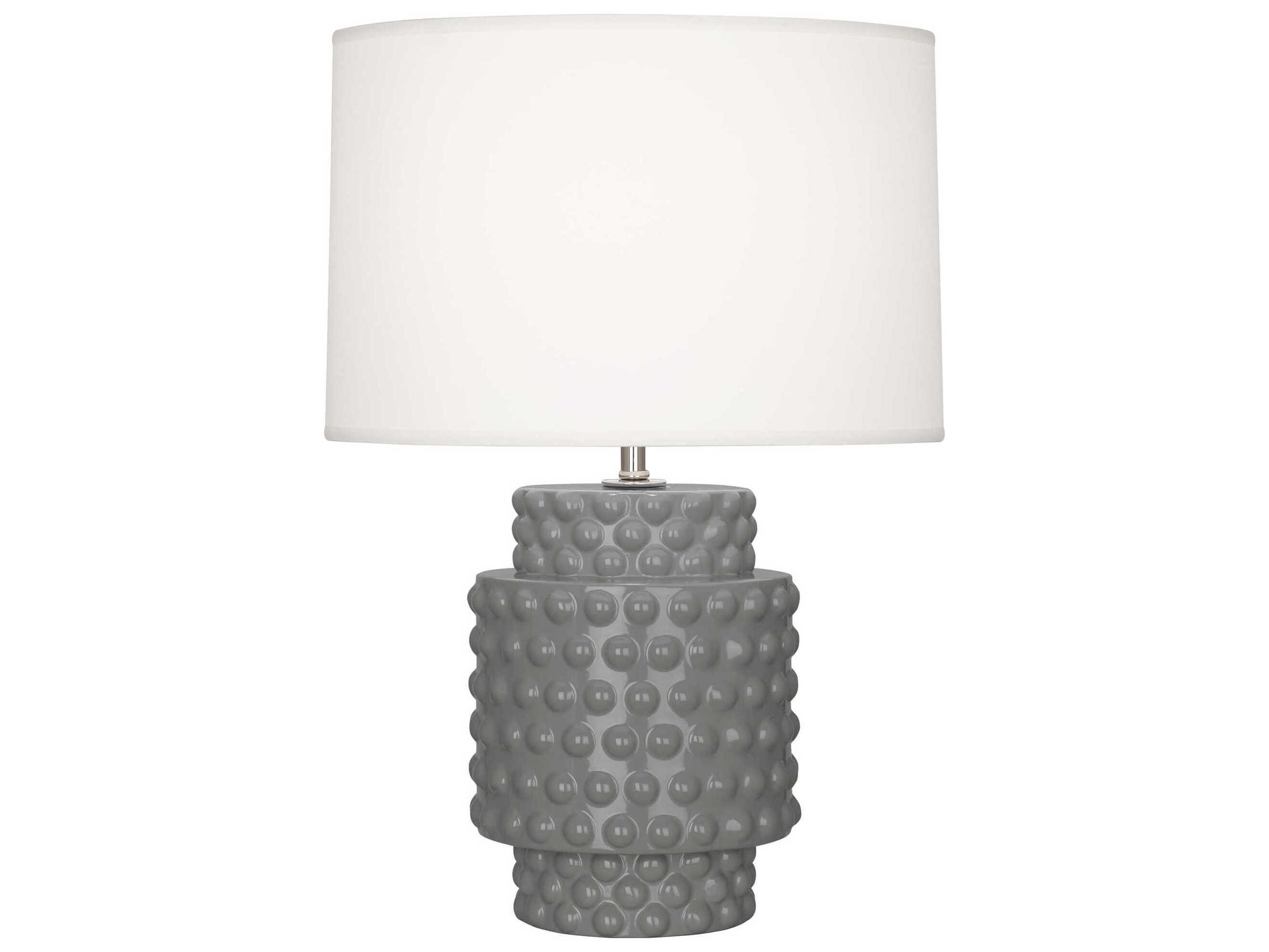 Robert Abbey Dolly Smokey Taupe Glazed Textured Gray Table Lamp