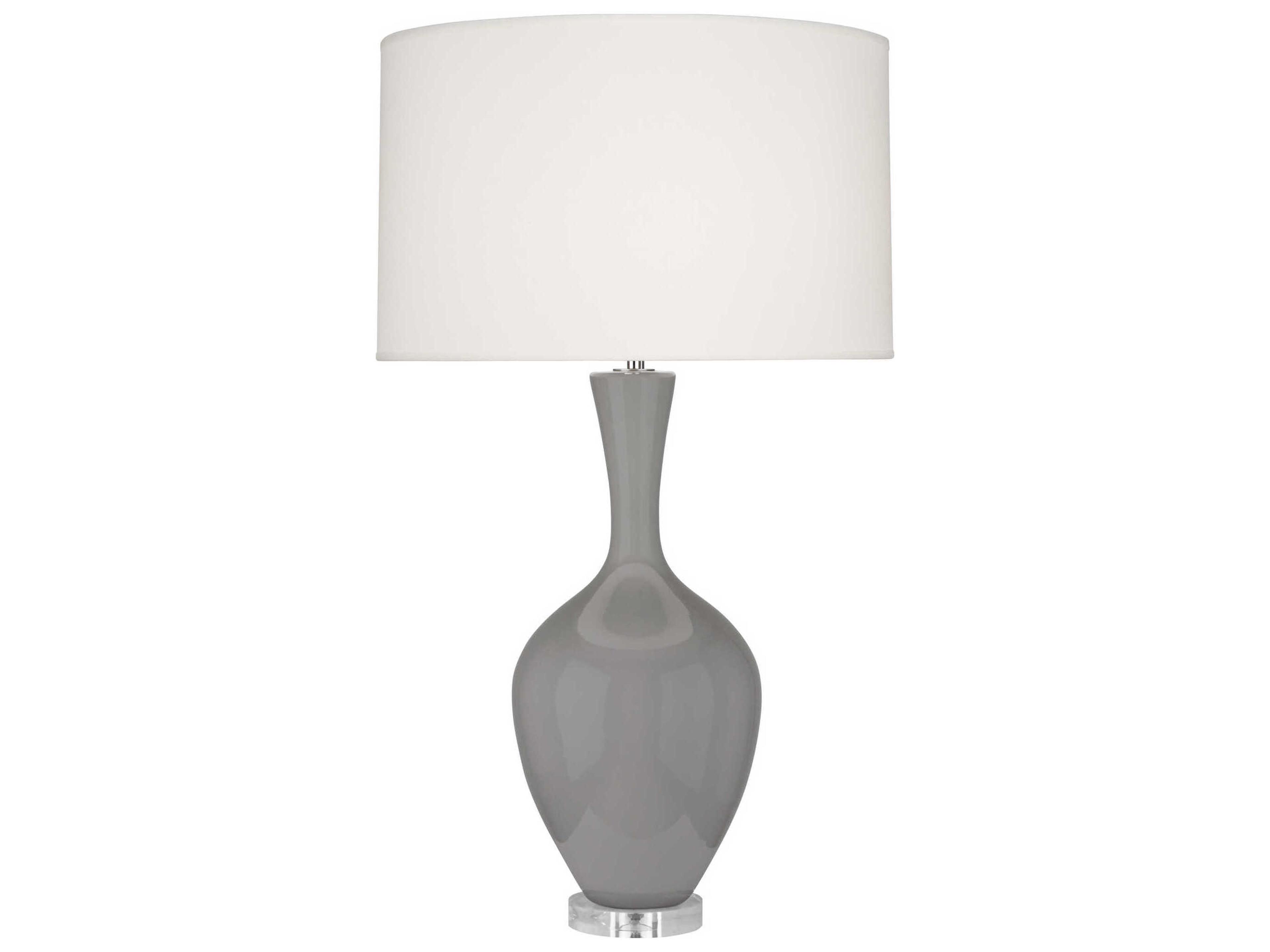 Robert Abbey Audrey Smokey Taupe Glazed Gray Buffet Lamp