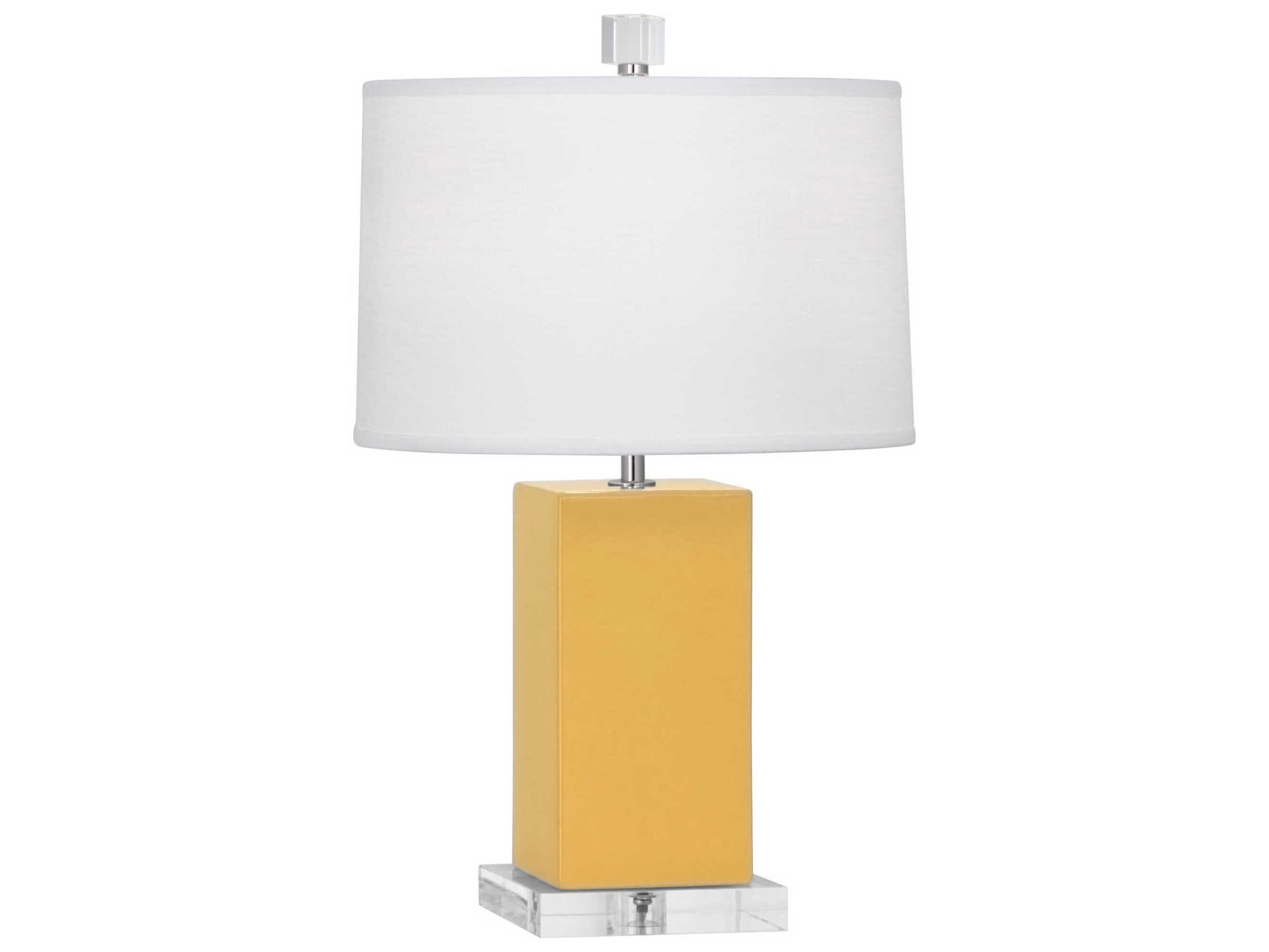Robert Abbey Harvey Sunset Yellow Glazed Table Lamp