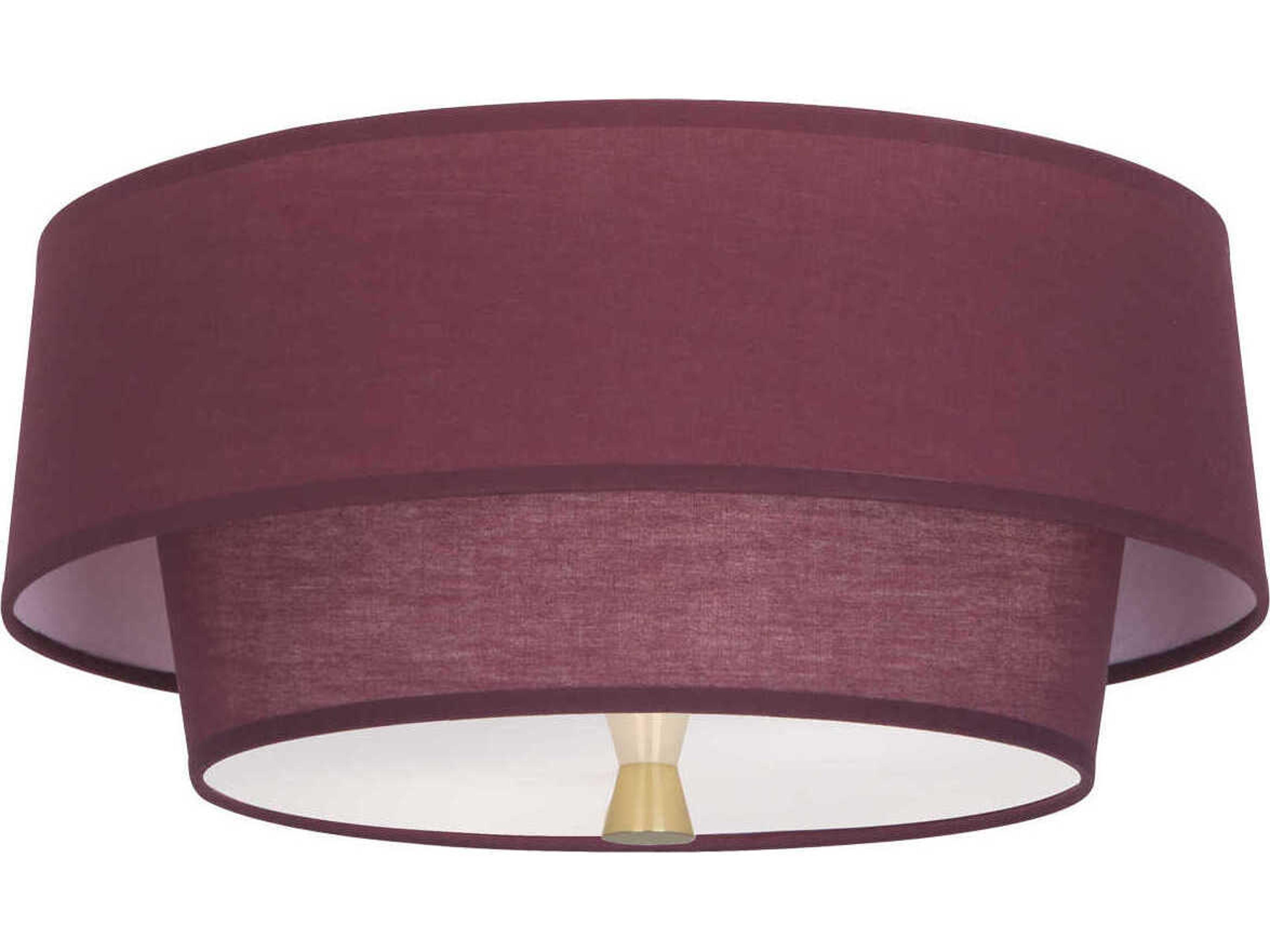 Robert Abbey Decker 2-Light Vintage Wine Purple Flush Mount