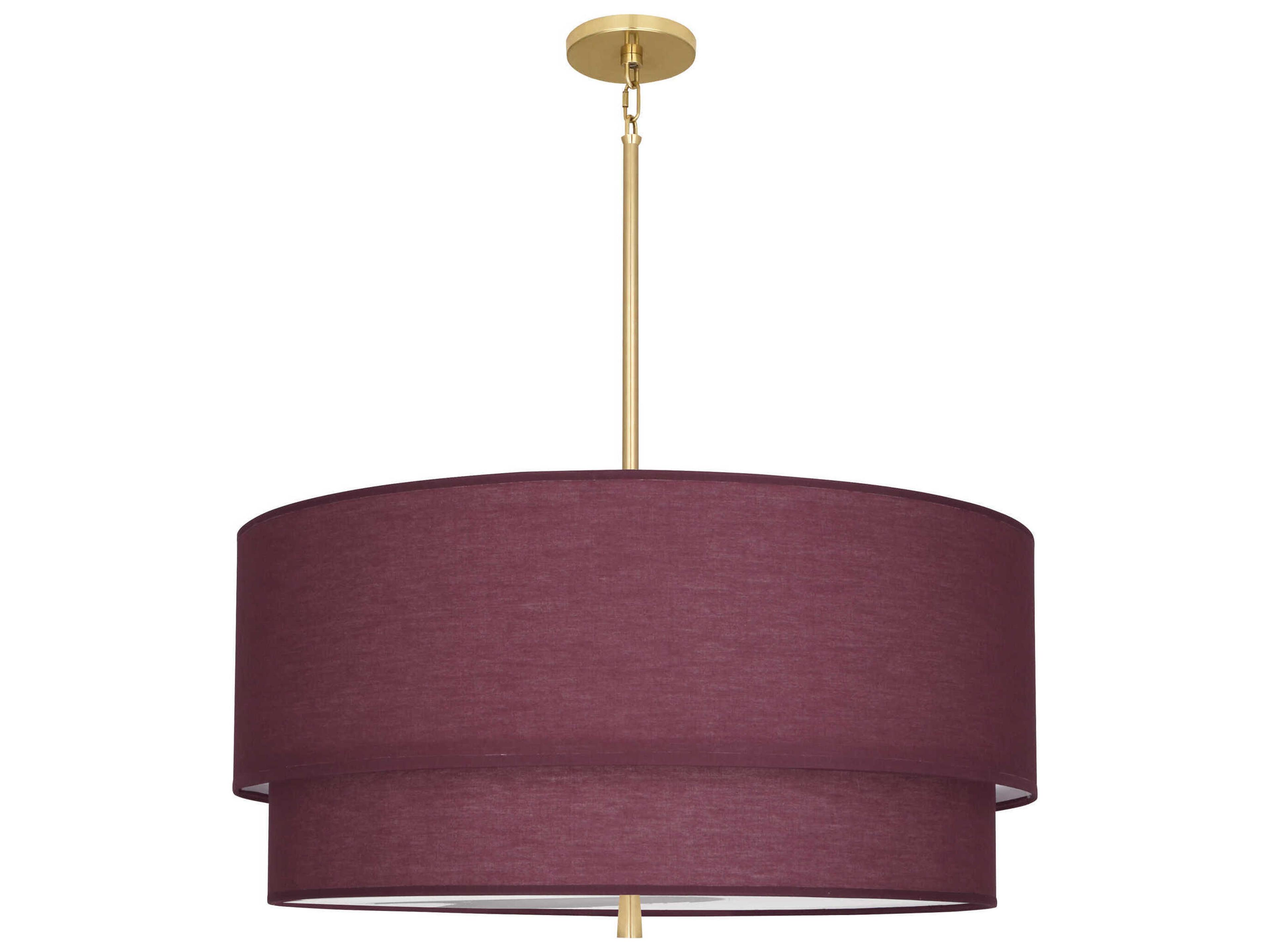 Robert Abbey Decker 3-Light Vintage Wine Purple Pendant