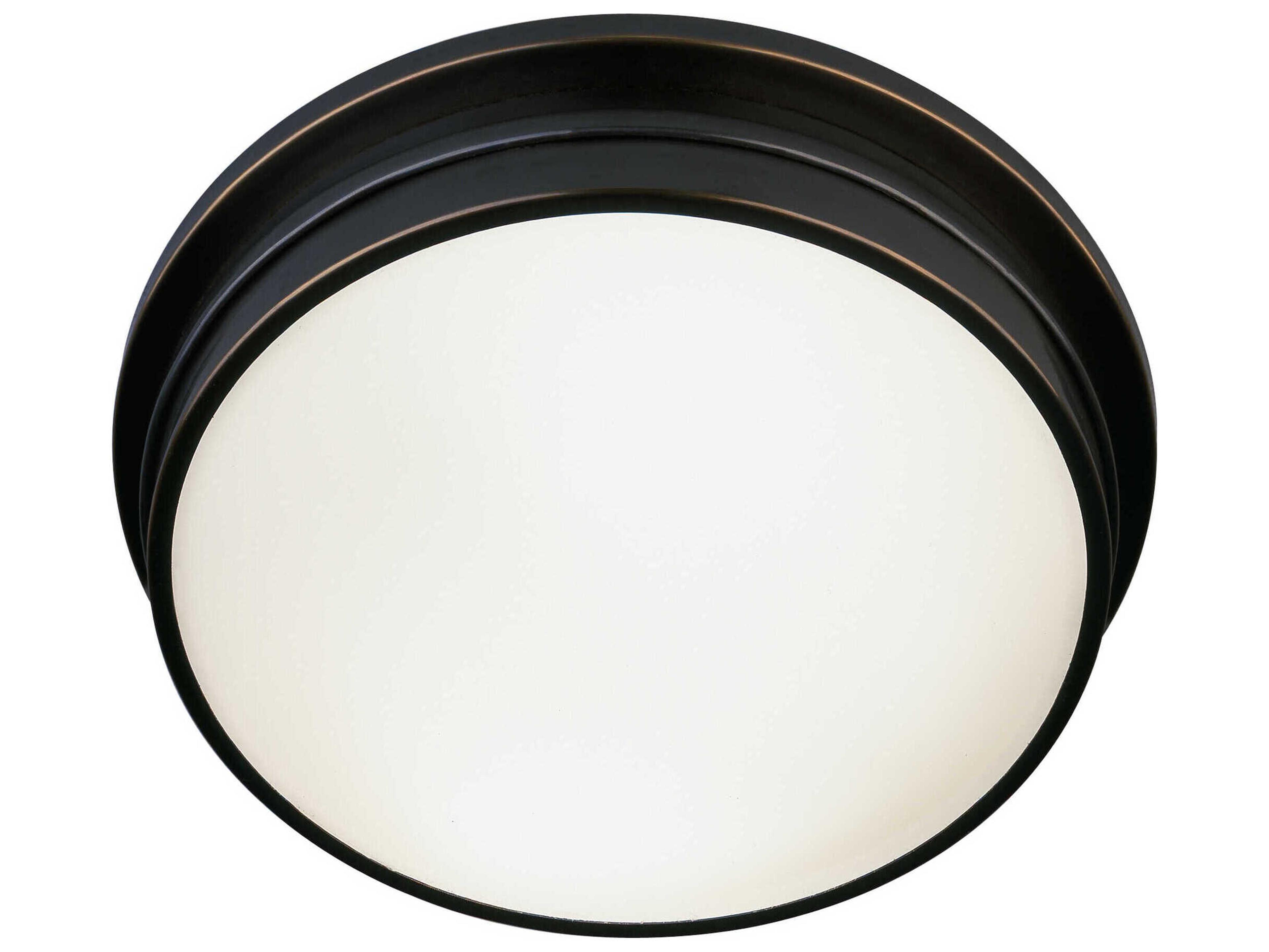 Robert Abbey Roderick 2-Light Deep Patina Bronze Round Flush Mount