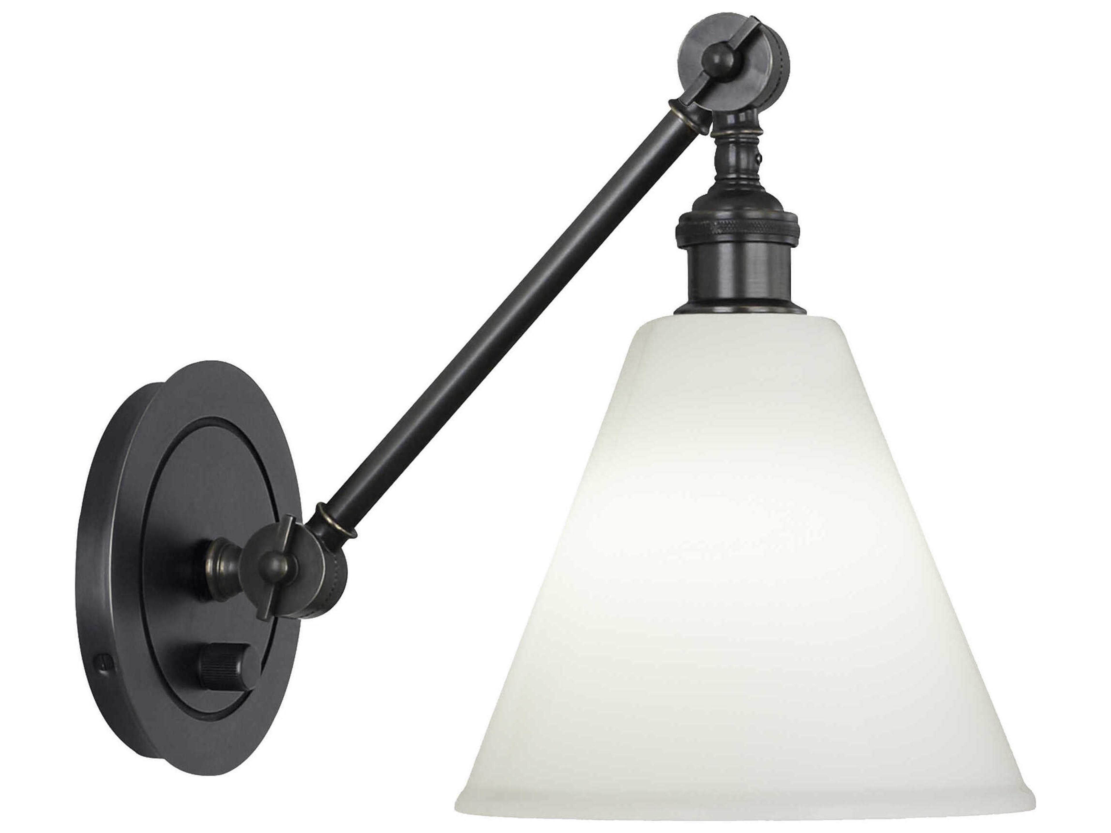 Robert Abbey Alloy 1-Light Deep Patina Bronze Swing Wall Sconce