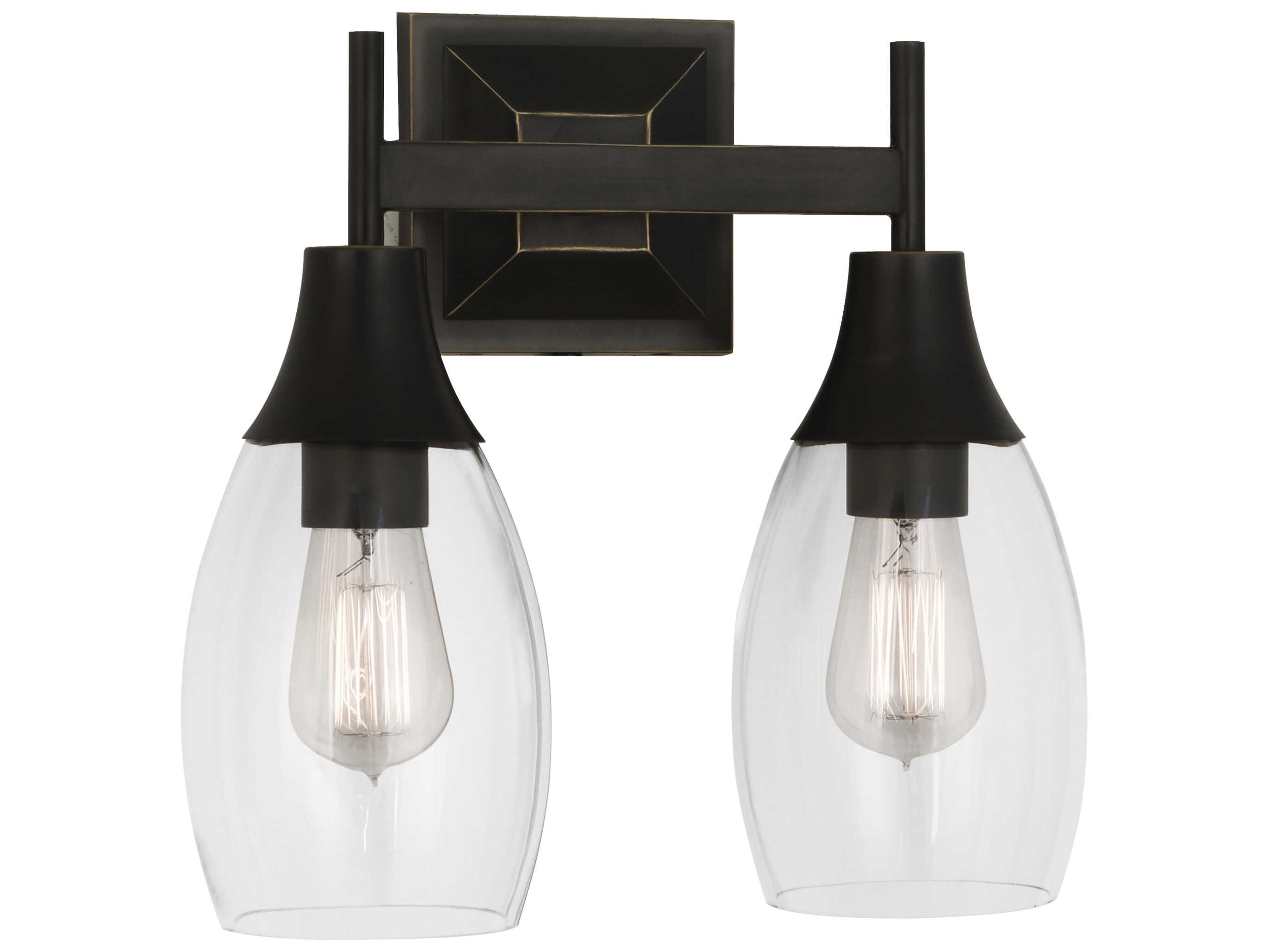 Robert Abbey Grace 2-Light Deep Patina Bronze Vanity Light