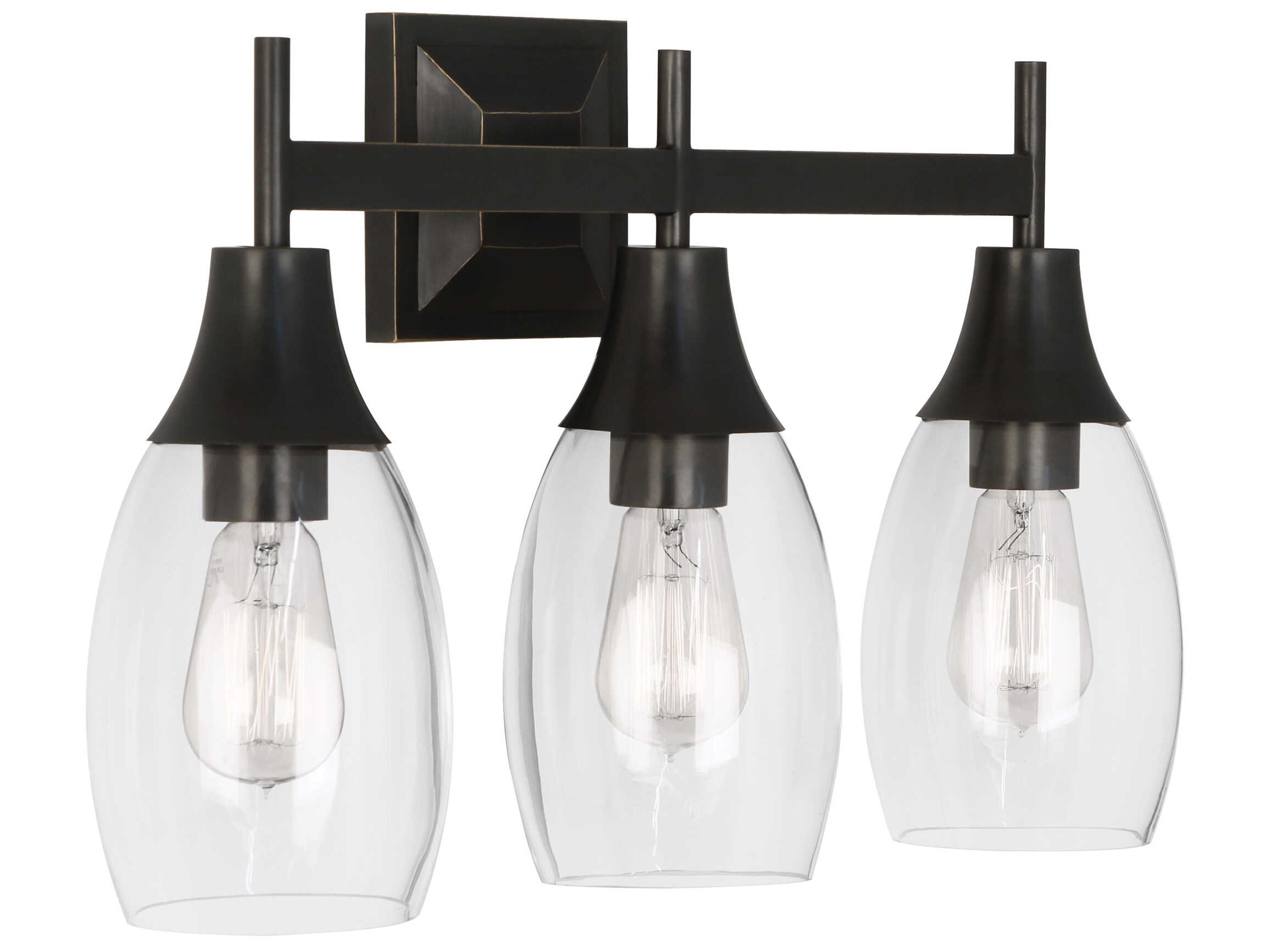 Robert Abbey Grace 3-Light Deep Patina Bronze Vanity Light