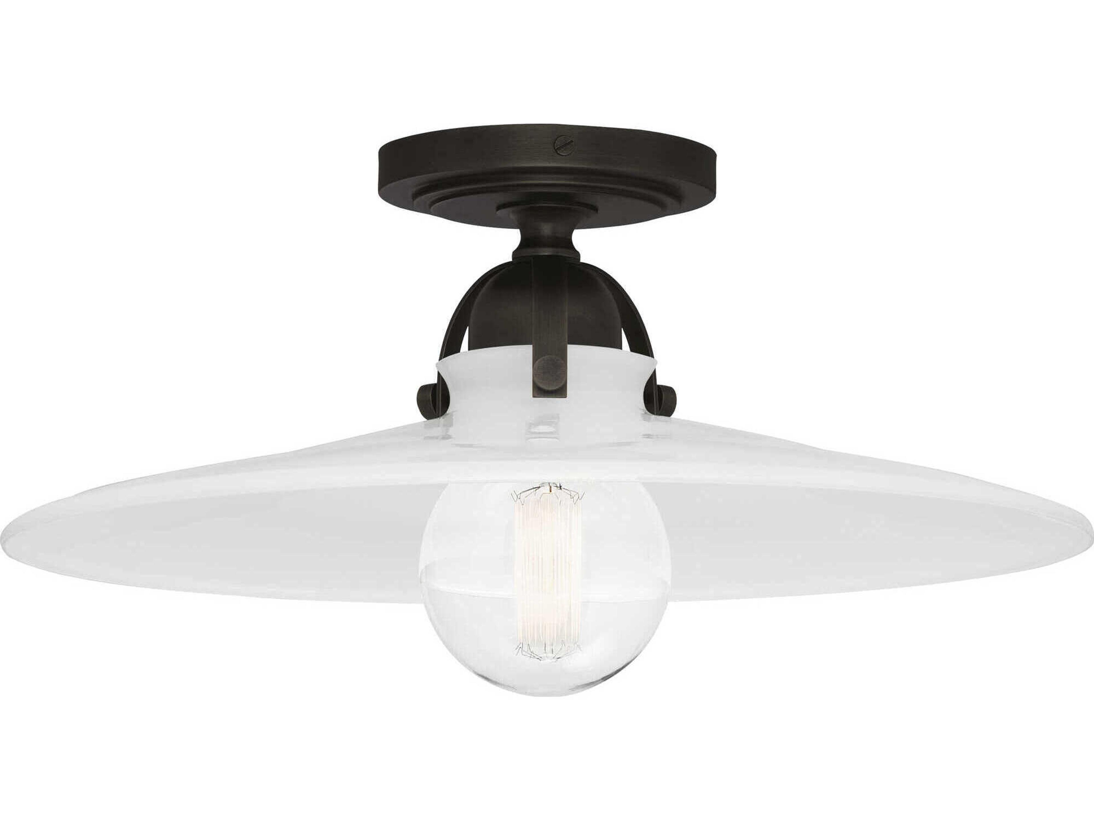 Robert Abbey Rico Espinet Arial 1-Light Deep Patina Bronze Semi Flush Mount