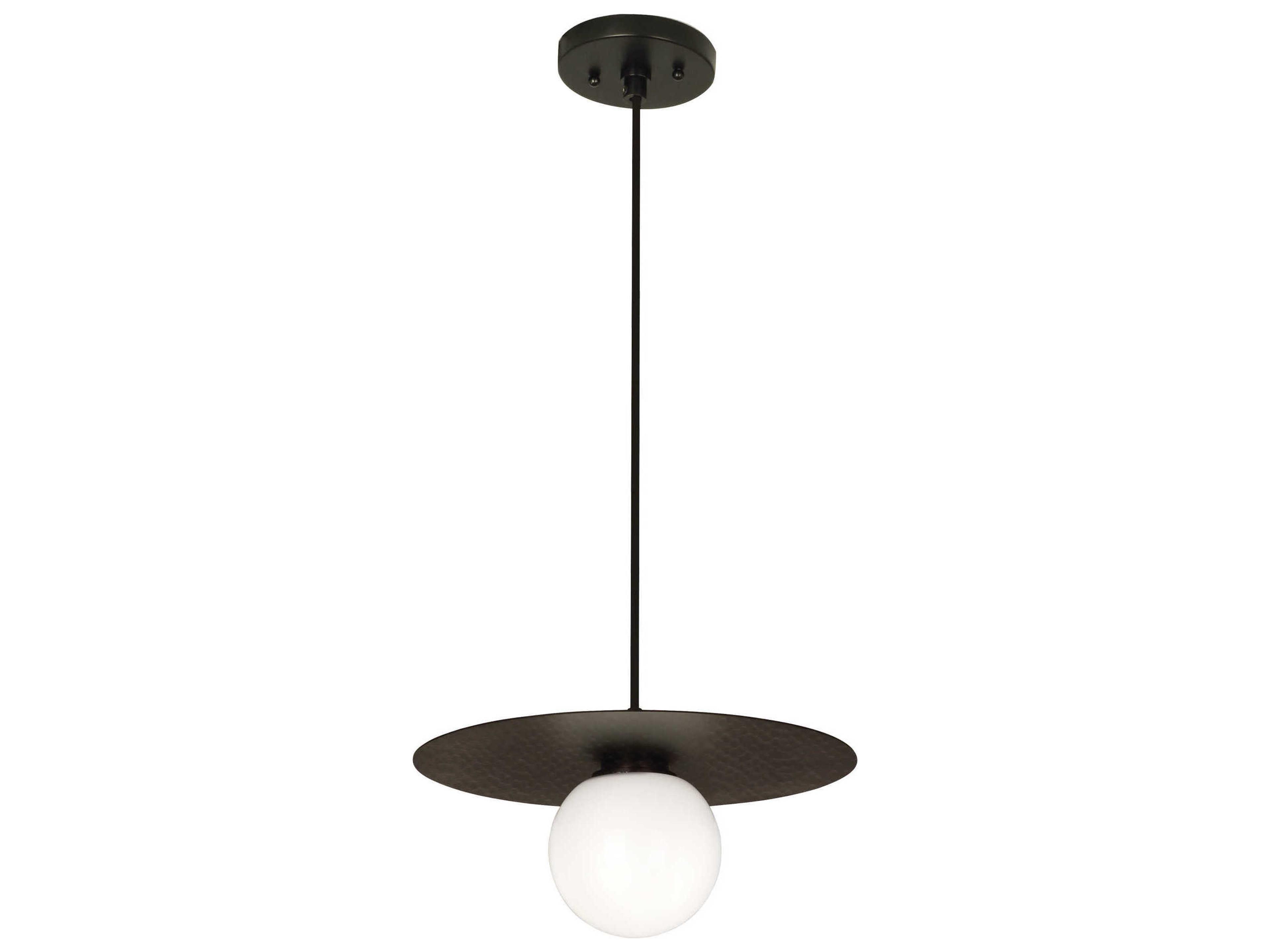 Robert Abbey Dal 1-Light Deep Patina Bronze Globe Pendant