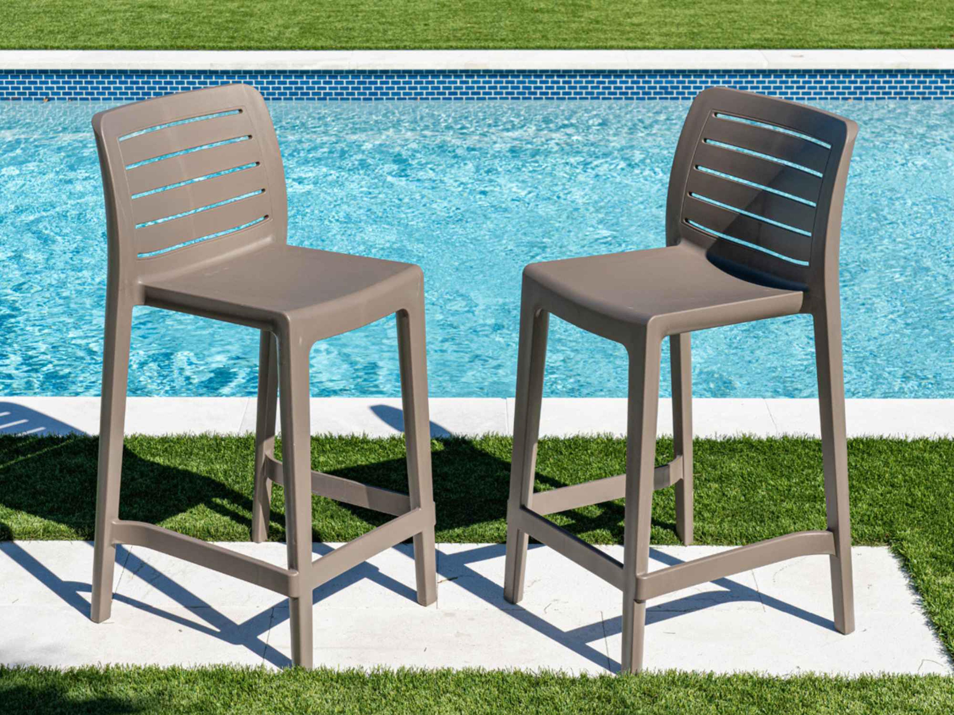 Rainbow Outdoor Leva Anthracite Polypropylene Bar Stool