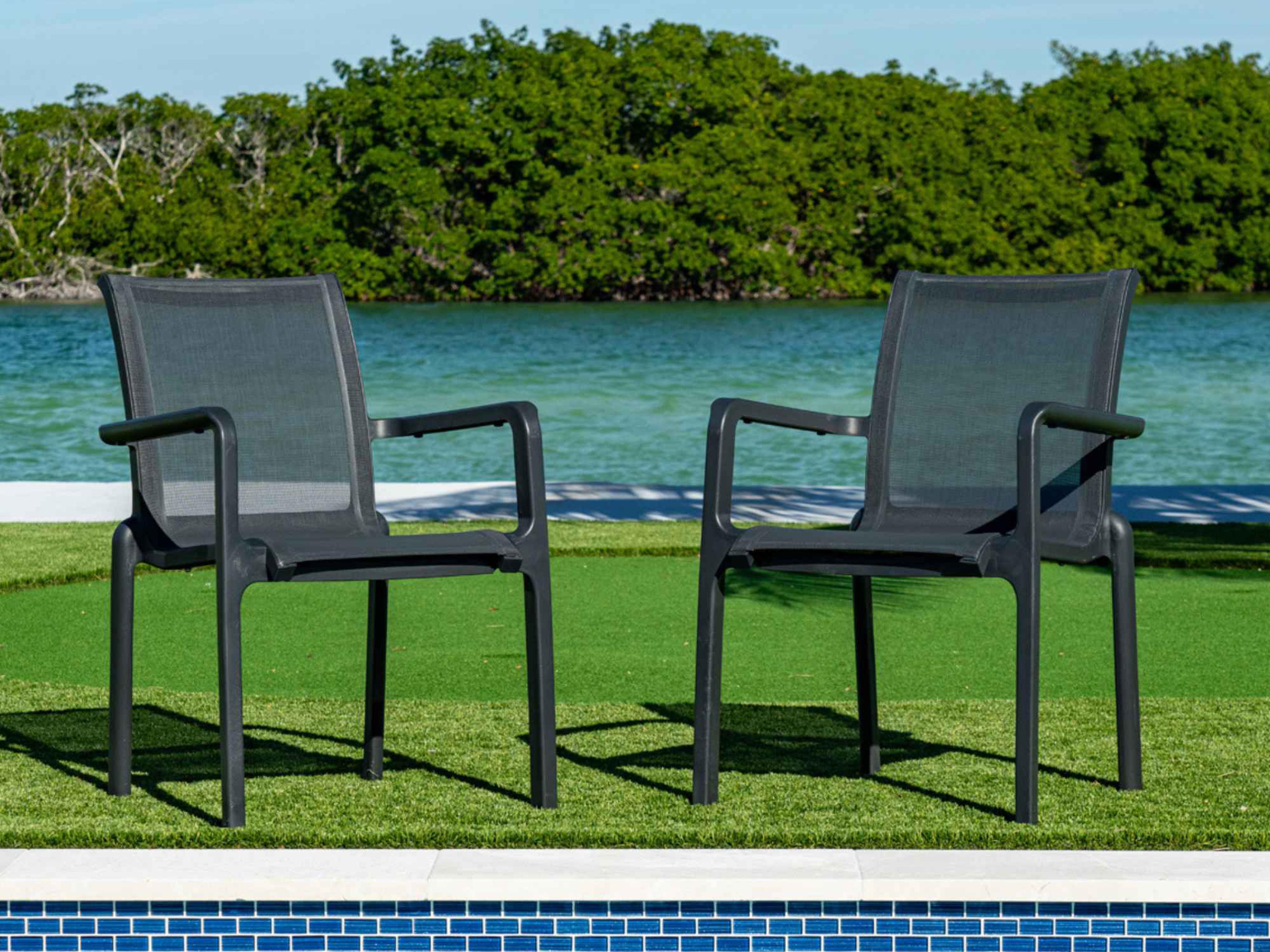 Rainbow Outdoor Paris Anthracite Polypropylene Sling Dining Chair