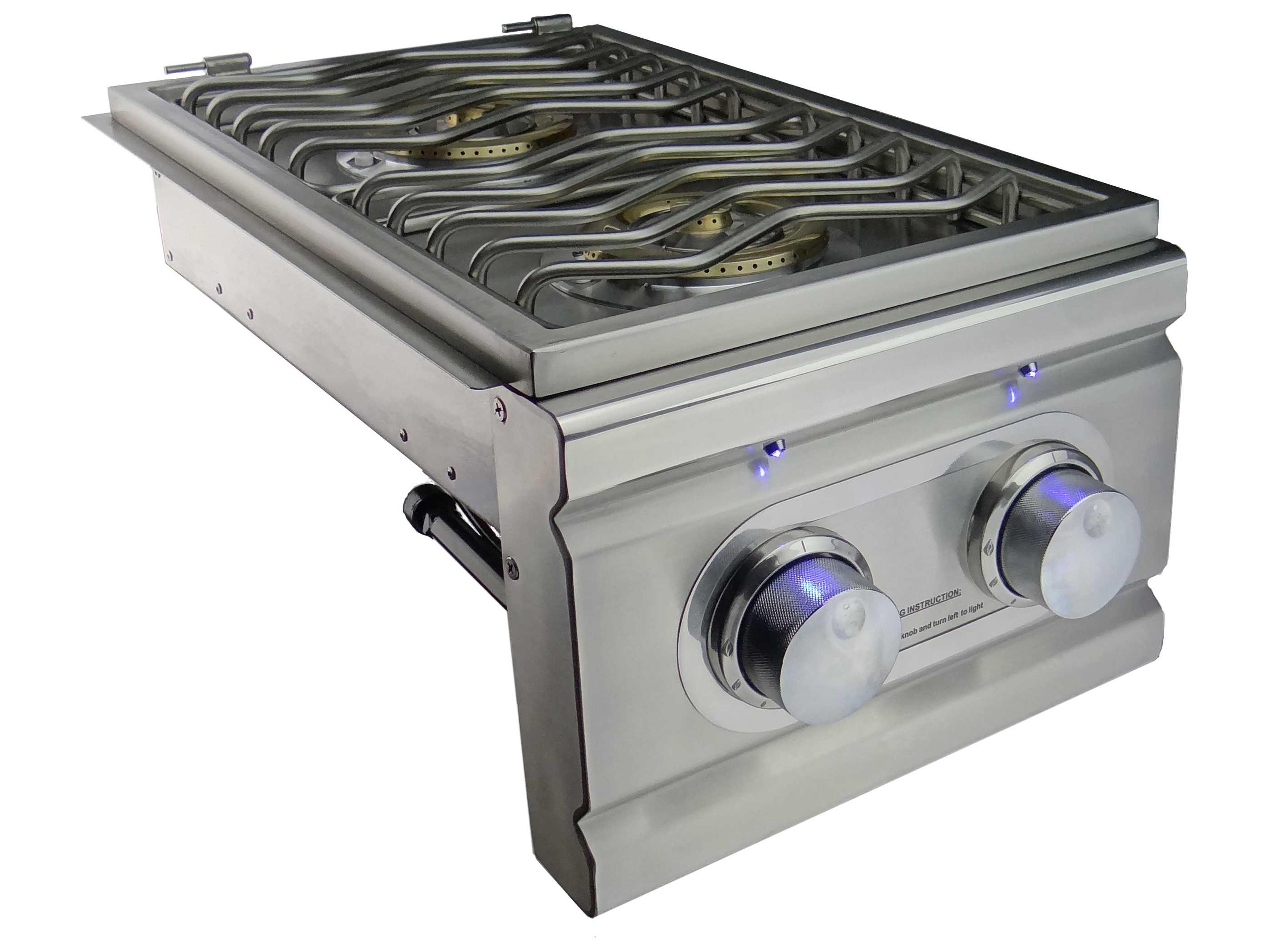 RCS Cutlass Pro Double Side Burner Slide-In with LED Lights