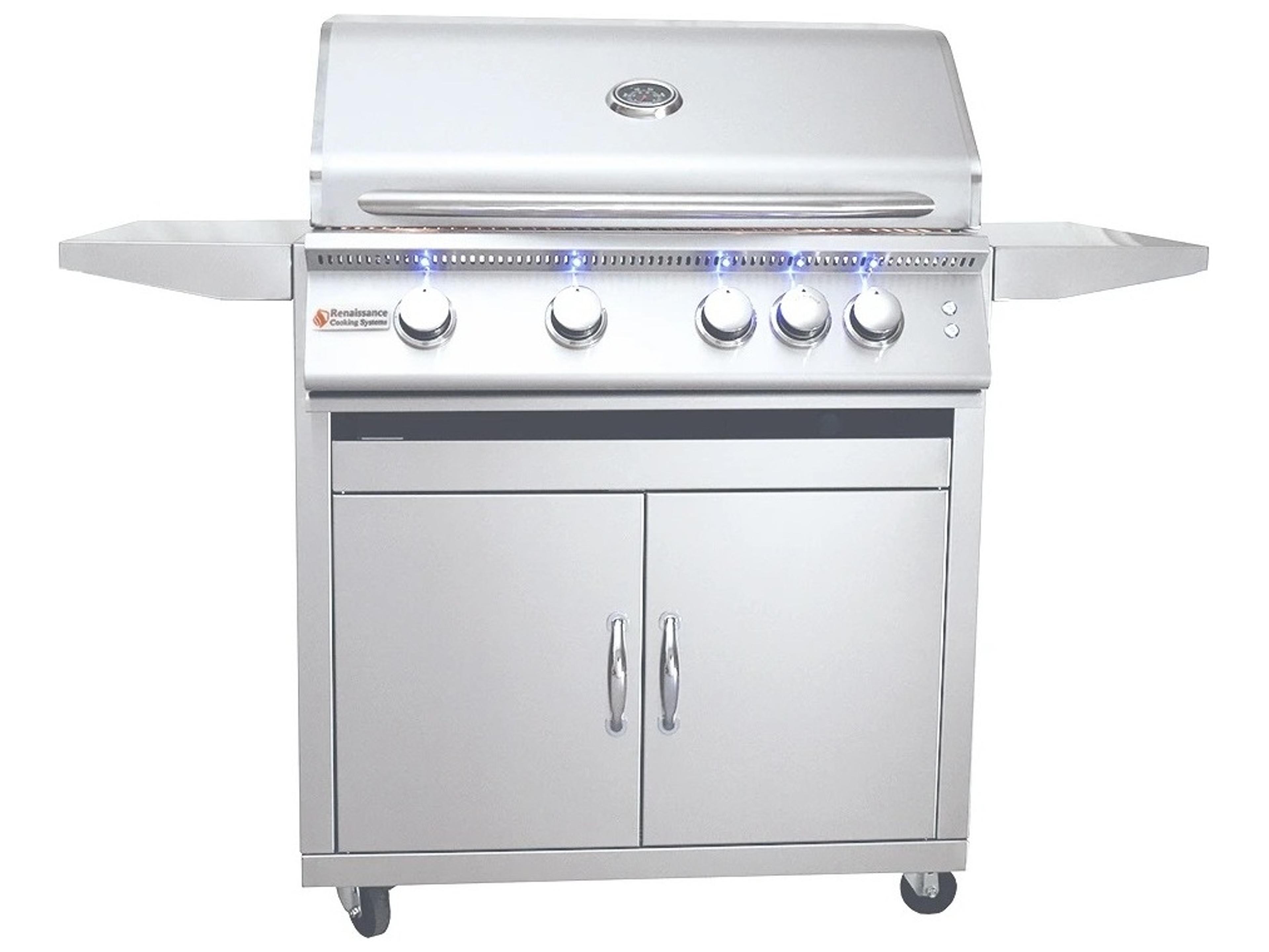 RCS Grills Stainless Steel 32'' Premier with Lights Freestanding Grill-LP