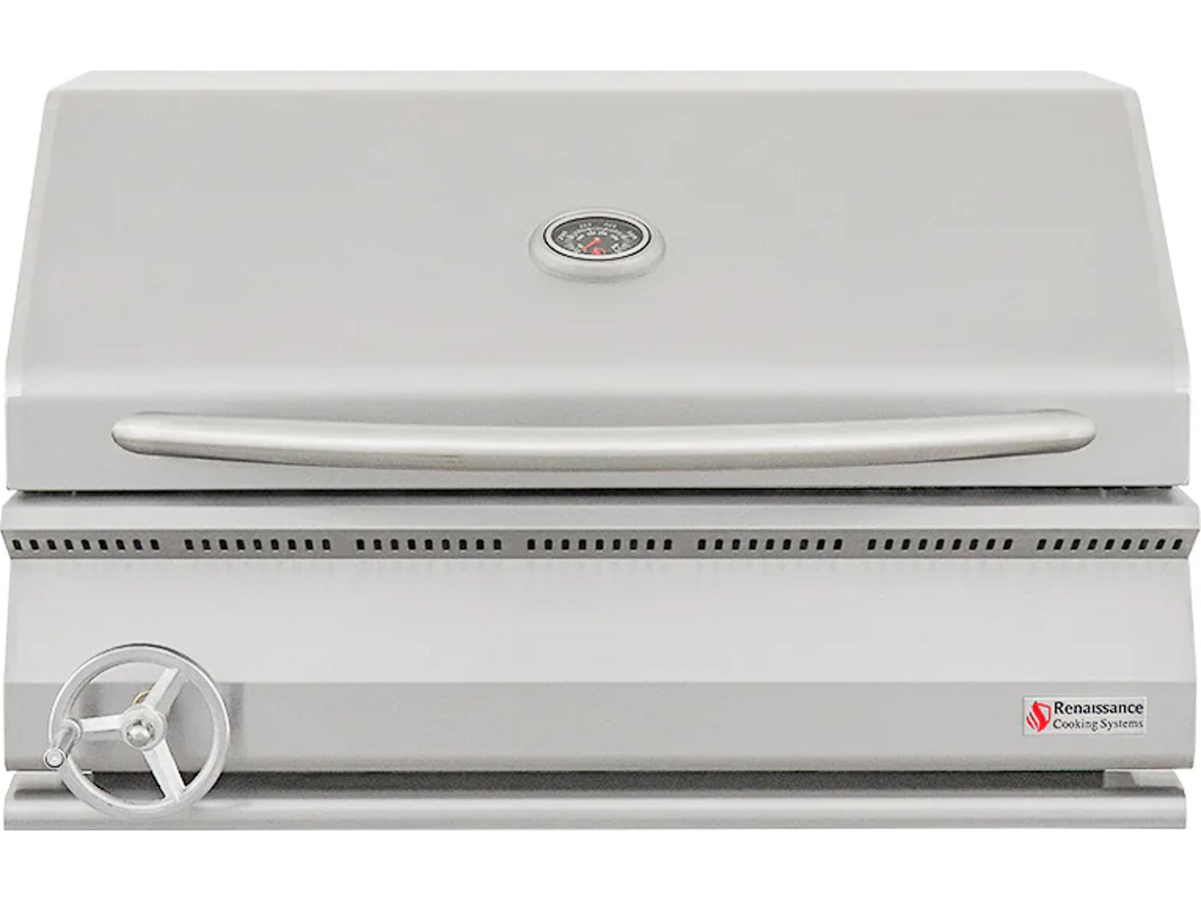 RCS Grills Stainless Steel 32'' Premier Built-In Charcoal Grill