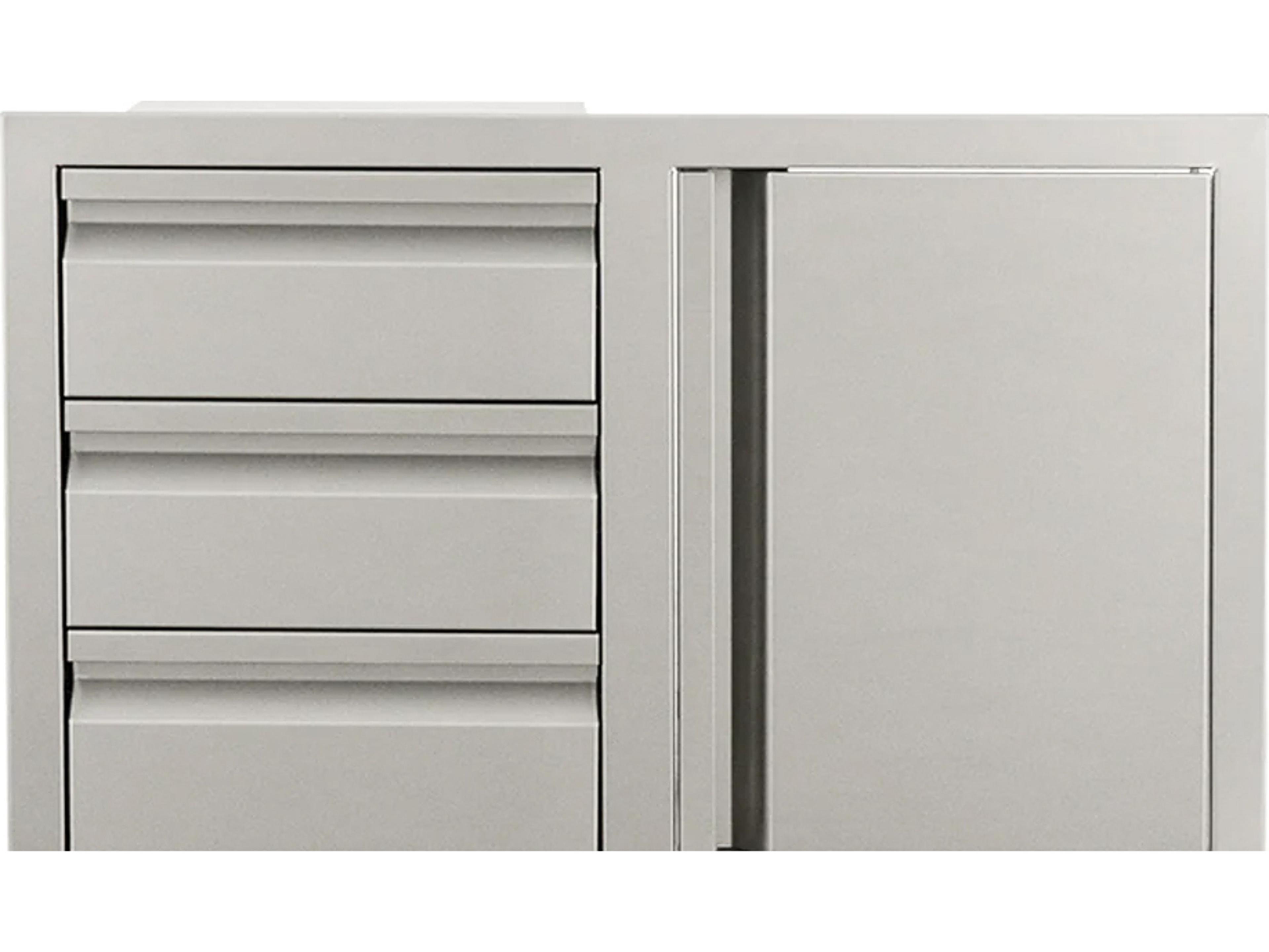 RCS Grills Stainless Steel Triple Drawer with Single Door