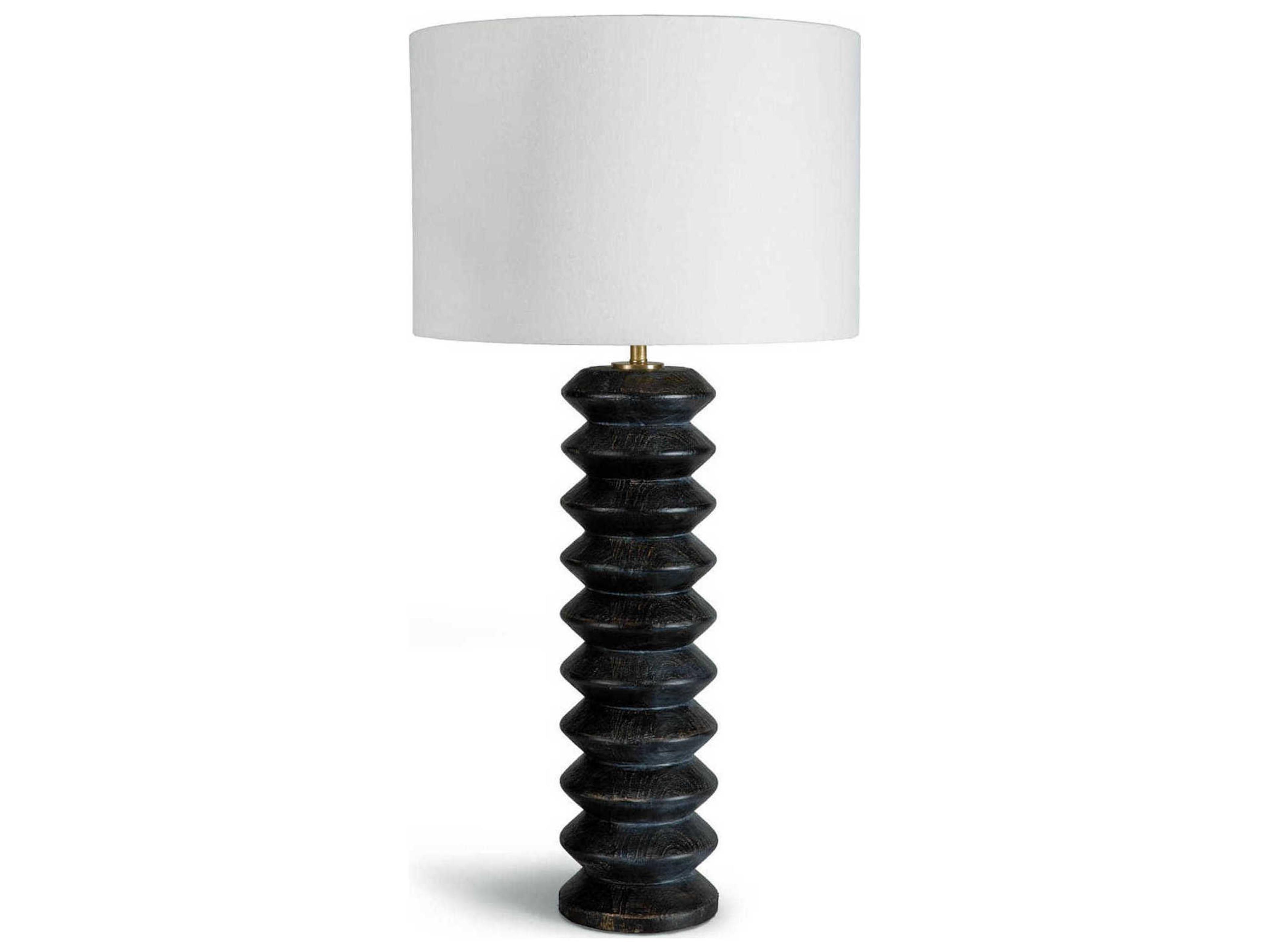 Regina Andrew Accordion Ebony Polished Brass Black Buffet Lamp