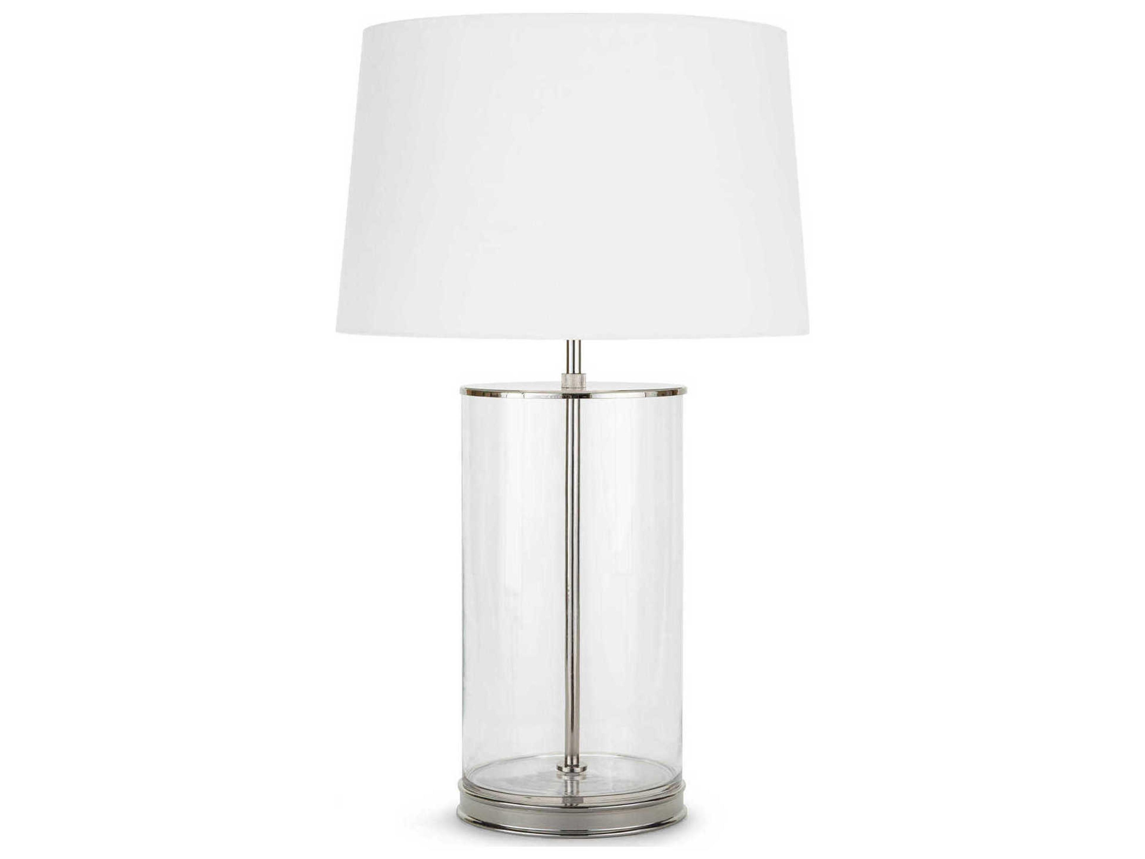 Regina Andrew Magelian Clear Polished Nickel Glass Buffet Lamp