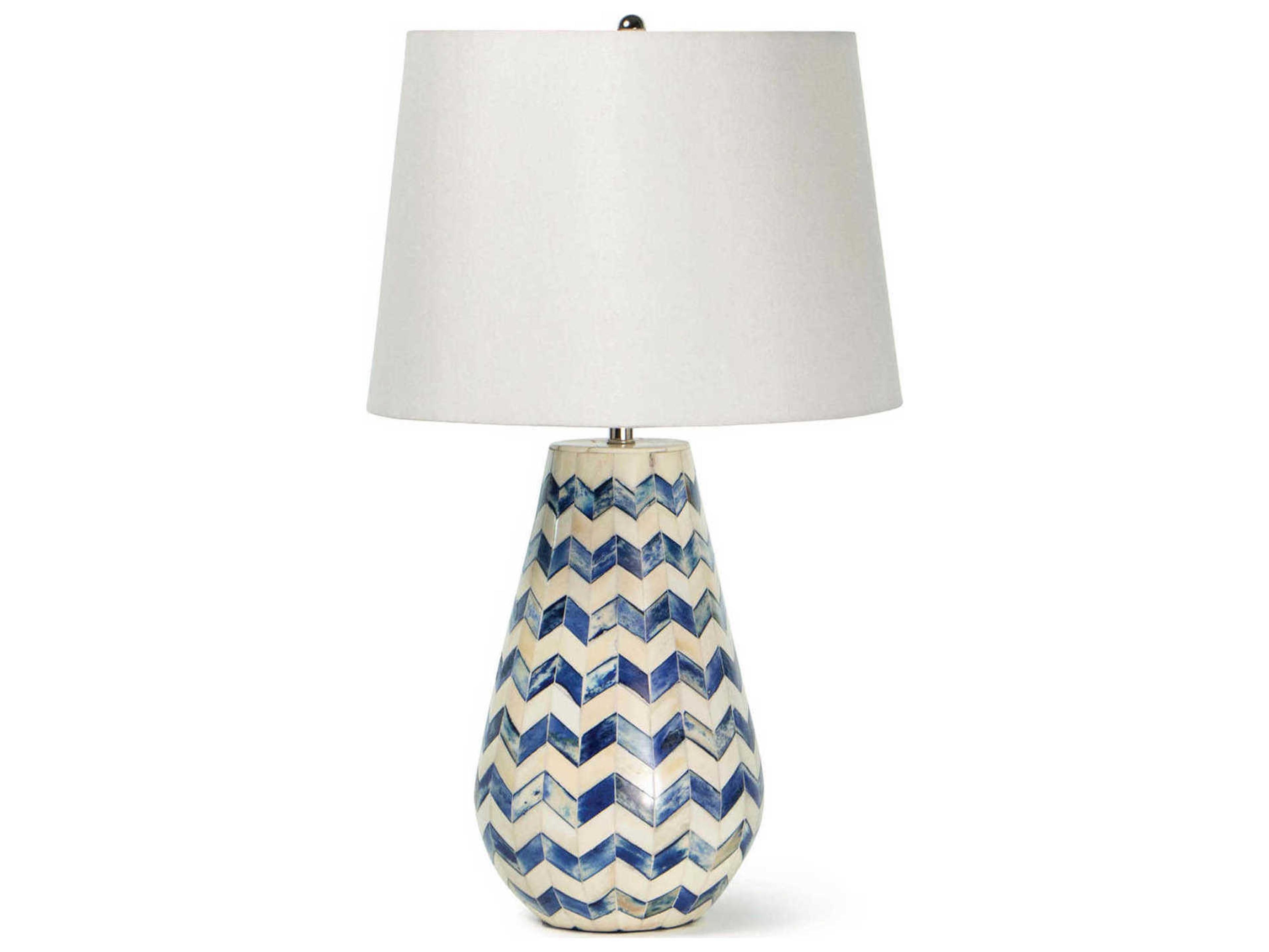 Regina Andrew Cassia Blue Polished Nickel Table Lamp
