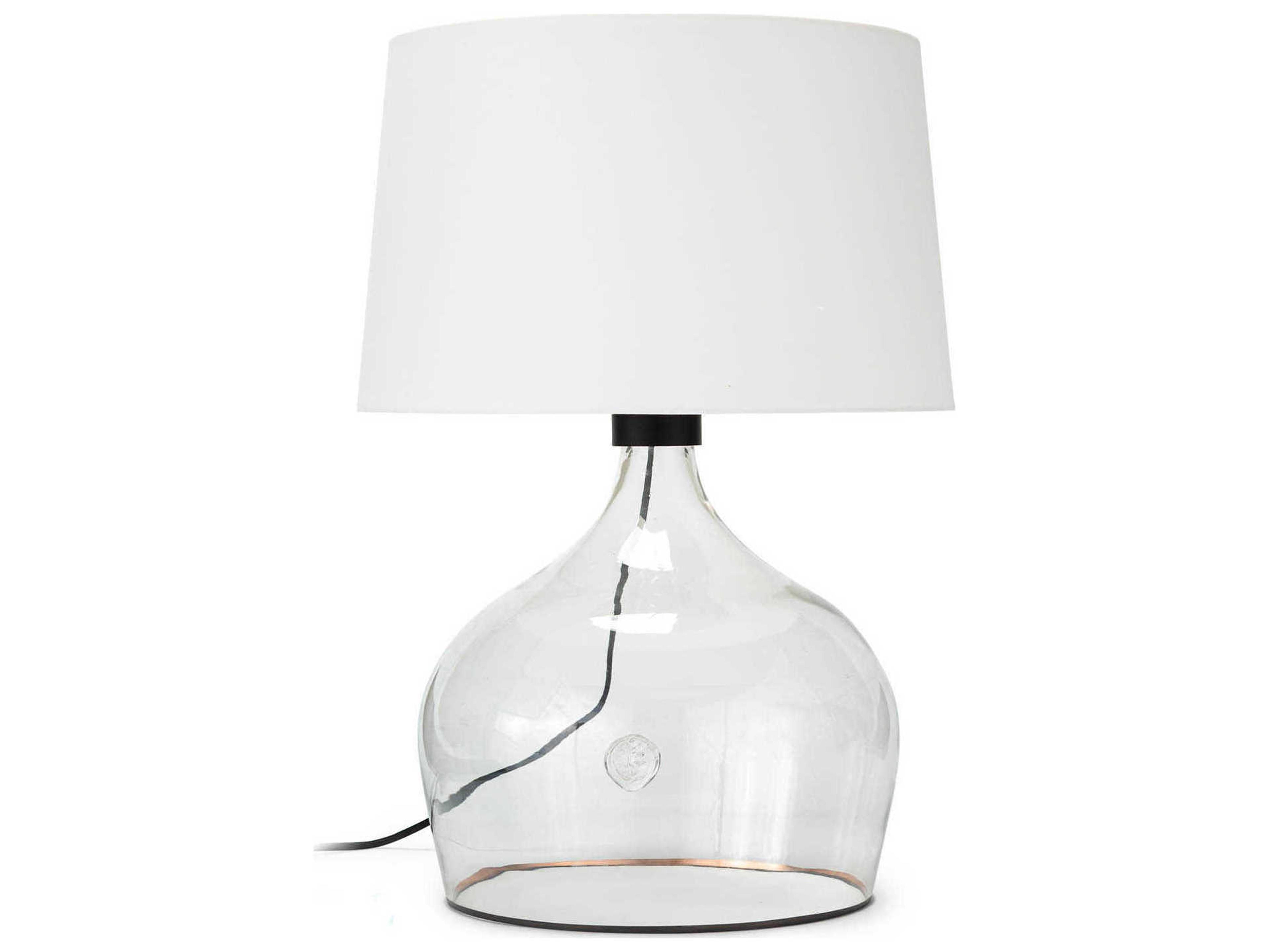 Regina Andrew Demi John Clear Polished Brass Glass Buffet Lamp
